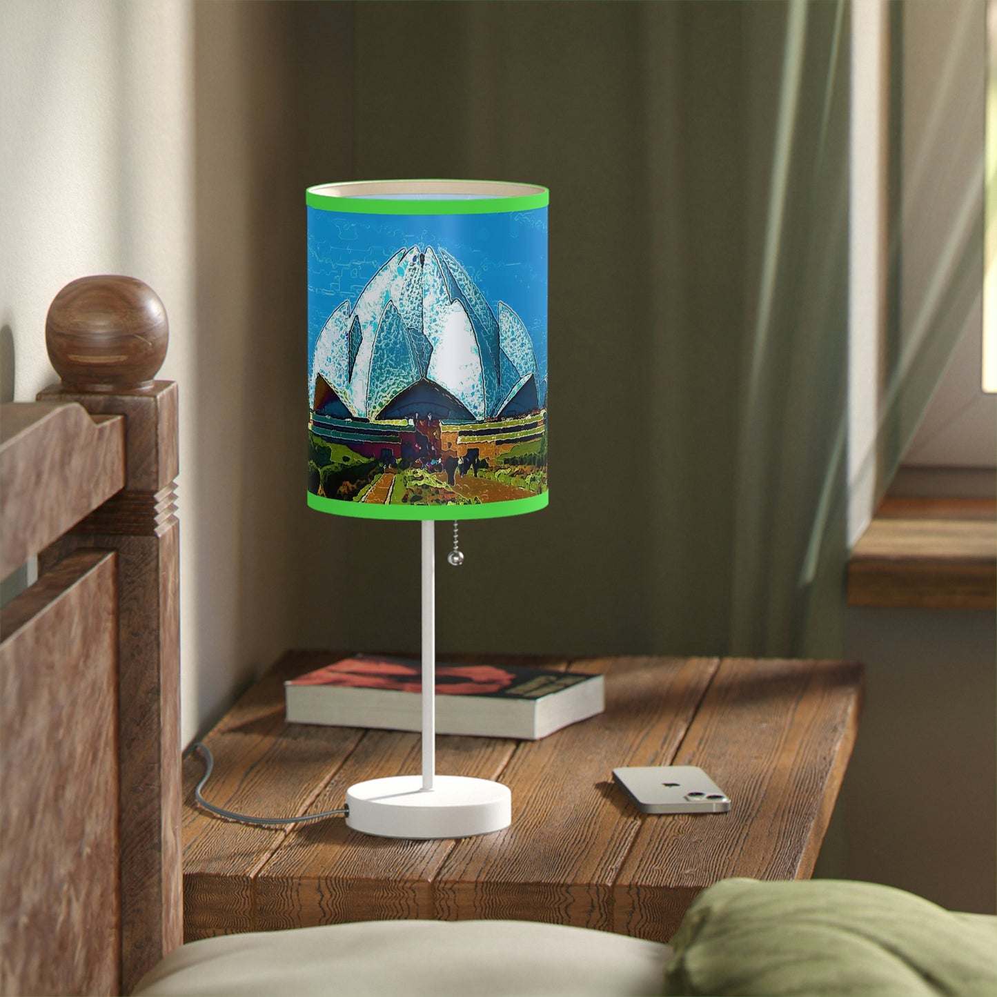 Lamp on a Stand, US|CA plug ... 'Bahai'i House-Of-Worship' ... "Lotus Temple: Delhi, India, 2008" ... Original Works ...