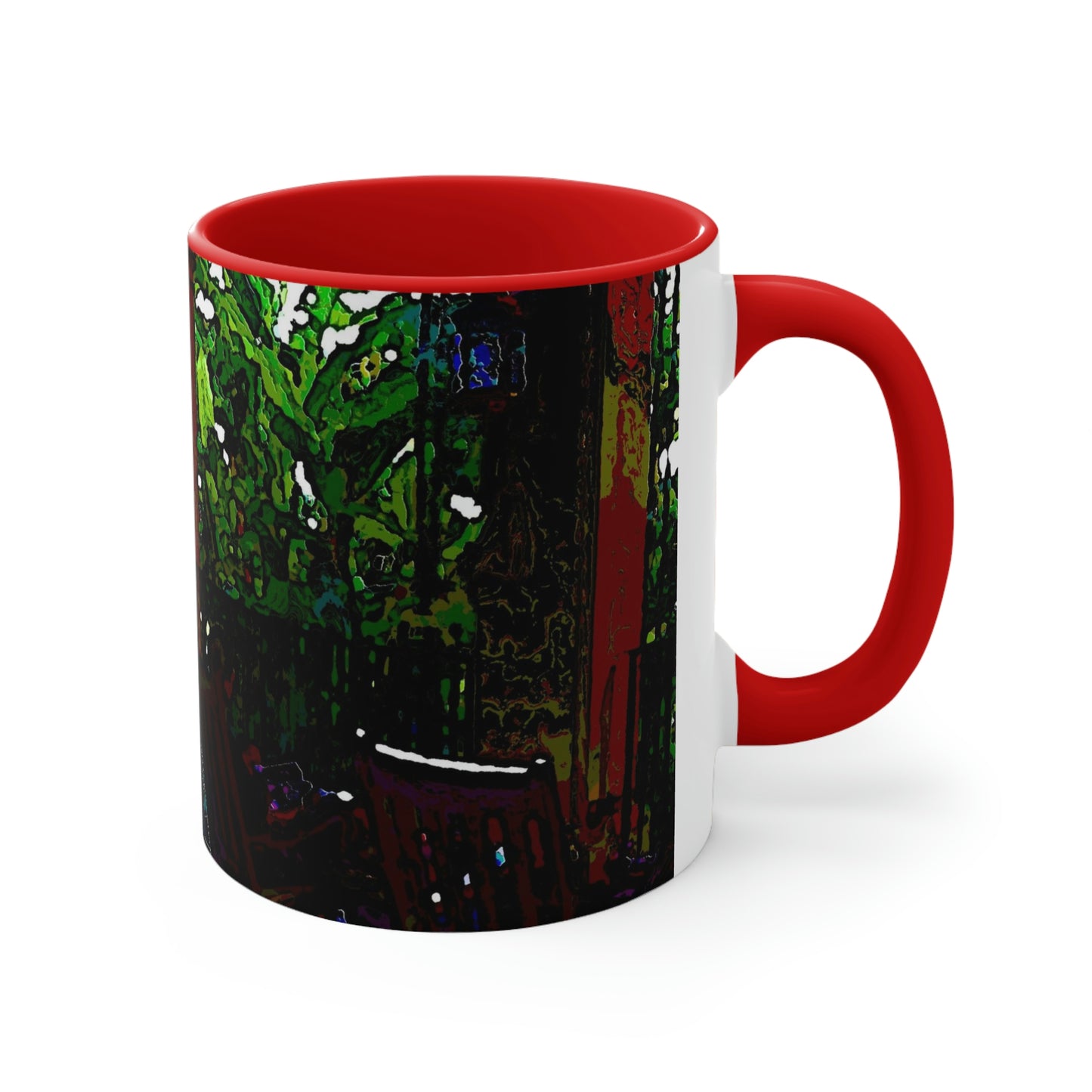 Accent Coffee Mug, 11oz ...  Lanai & Rocking Chairs At: 'The Pink Palace' ... The Royal Hawai'ian ... Honolulu, HI ... '27Oct2014' ... Original Works ...