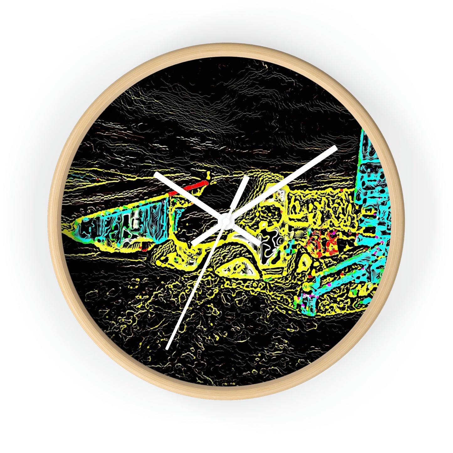 Wall Clock ... "Snow Vehicle In Snow Storm At-Rest" ... Circa 12Mar23 ... Central Idaho ... 18-Hours Rendering Time: Original Works ...