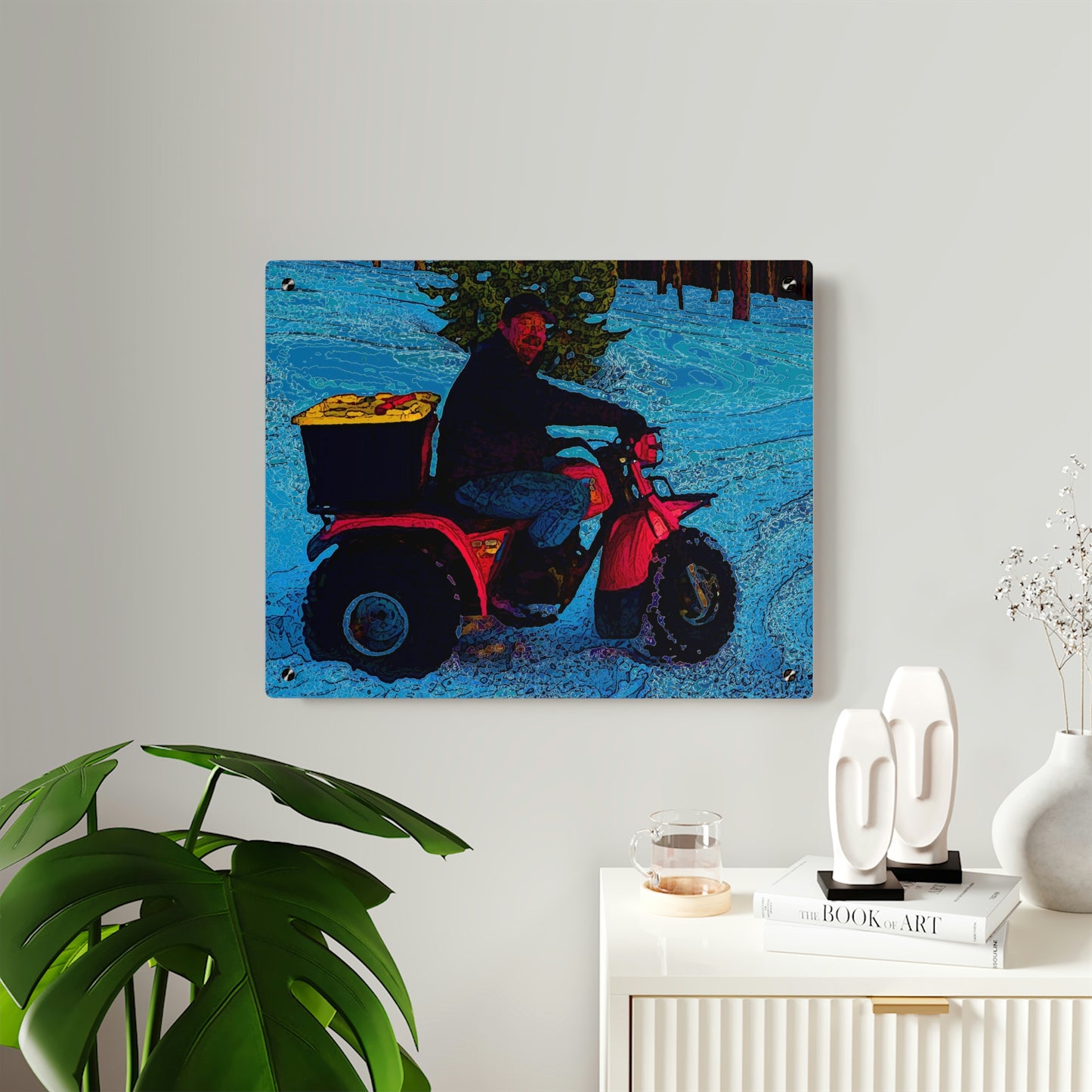 Acrylic Wall Art Panels ... There's 2-Wheelin ... There's 4-Wheelin ... 'And-Of-Course' ... "There's 3-Wheelin-In-The-Snow" ...  Original Works ...