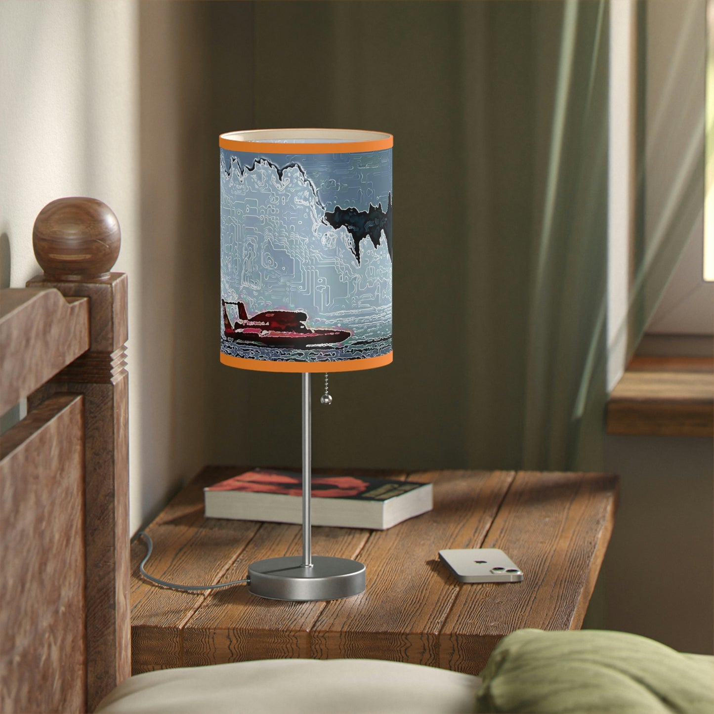 Lamp on a Stand, US|CA plug ... Seattle Columbia Cup On Lake Washington ... "Dave Wilcox Heads For The Win" ... Associate Gift-Photo ... Original Works ...