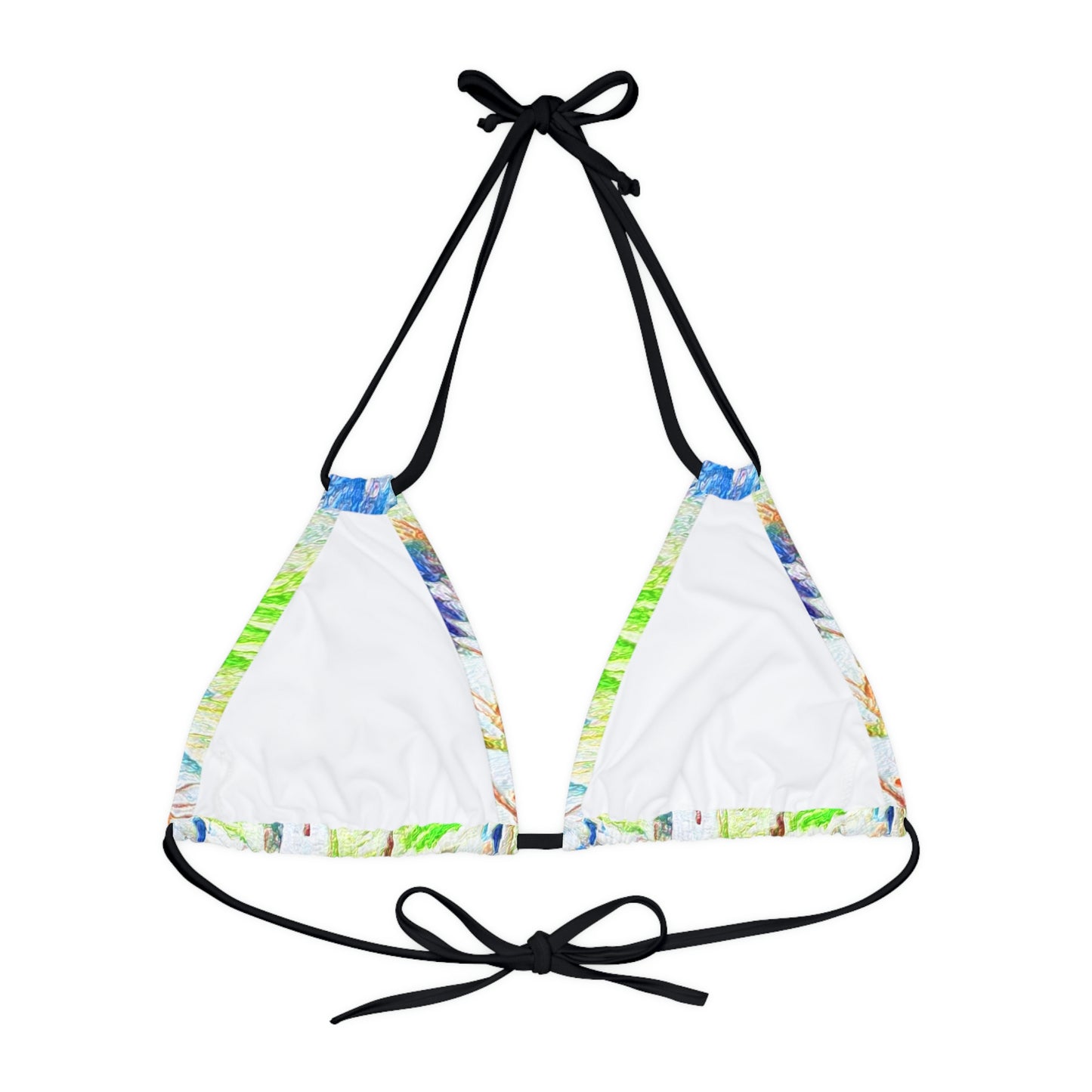 Strappy Triangle Bikini Top (AOP) ... "The Royal Hawai'ian: Waikiki Beach_Beach" ... Honolulu, HI ... Ocotber 2014 (Halloween) ... Original Works ...