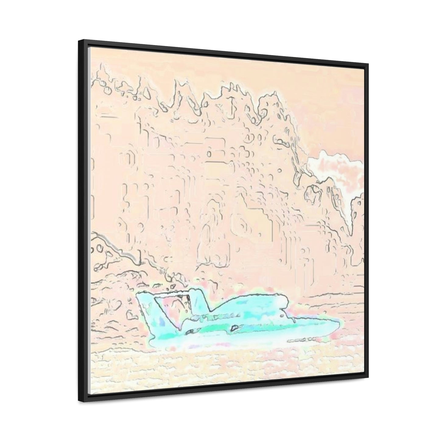Gallery Canvas Wraps, Square Frame ...  Seattle Columbia Cup On Lake Washington ... "Dave Wilcox Heads For The Win" ... Associate Gift-Photo ... Original Works ...