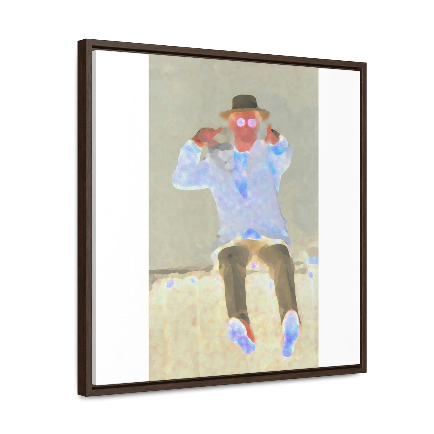Gallery Canvas Wraps, Square Frame ... "Here's To You Friends & Associates" ... Geting-Er-Done ... Idaho / Washington Border (Lewiston, ID - Clarkston, WA) ... Original Works: Rendering Time: 8 Hours ...