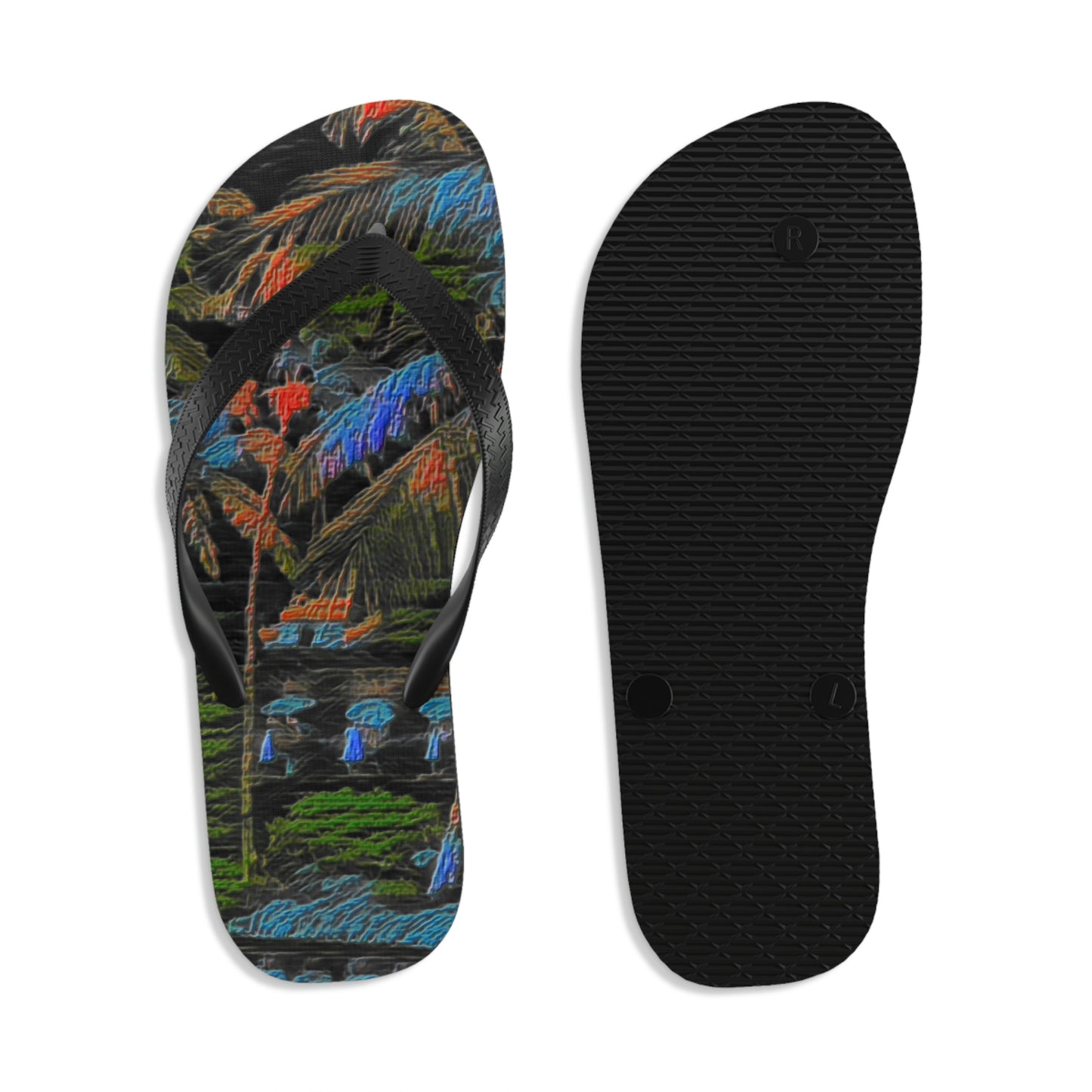 Unisex Flip-Flops ... "The Royal Hawai'ian: Waikiki Beach_Beach" ... Honolulu, HI ... Ocotber 2014 (Halloween) ... Original Works ...