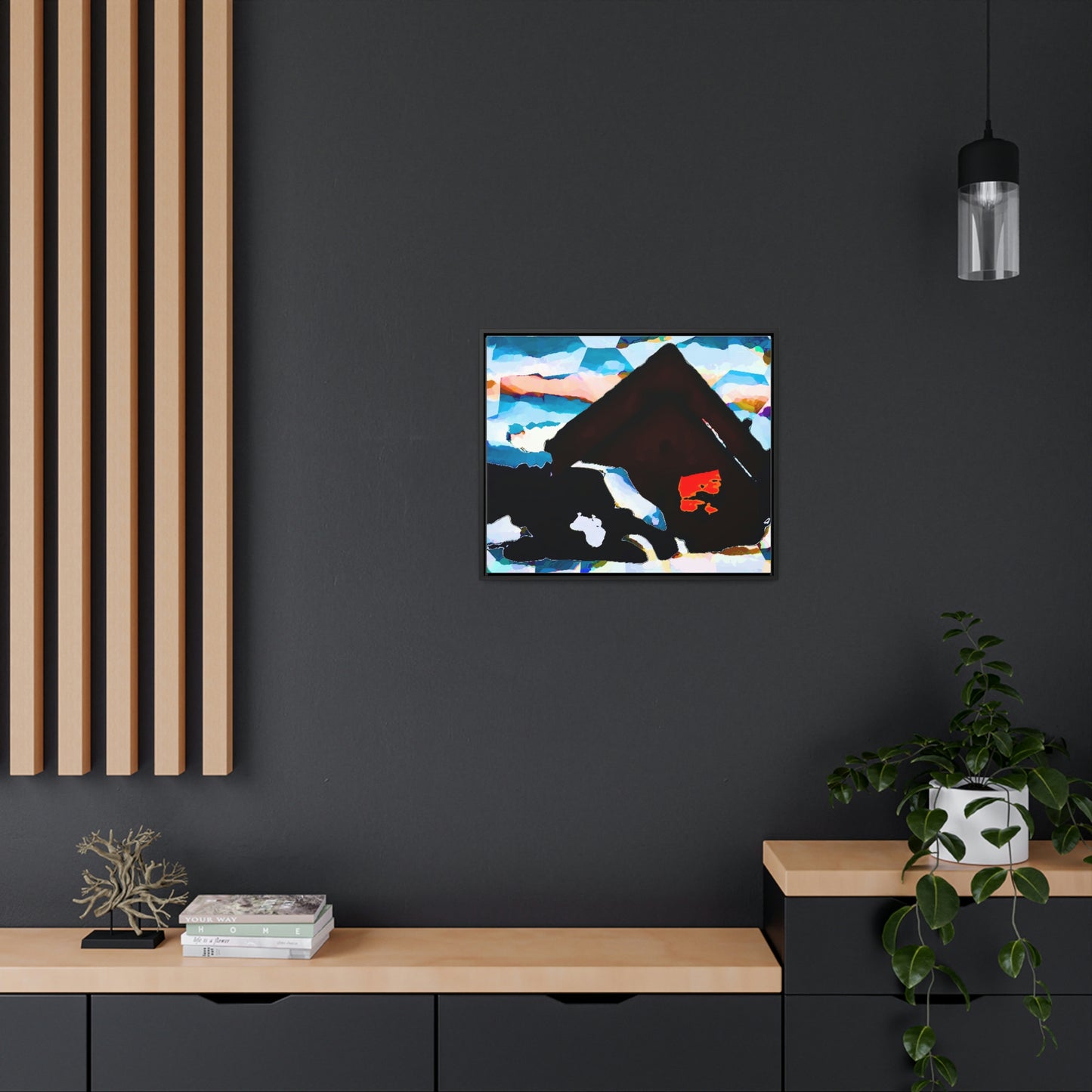 Gallery Canvas Wraps, Horizontal Frame ... After An Intense Snow Storm ... 'Digging Out' ... A Vehicle & Cabin "In The Mountains" ... March 2023 ... Original Works ...