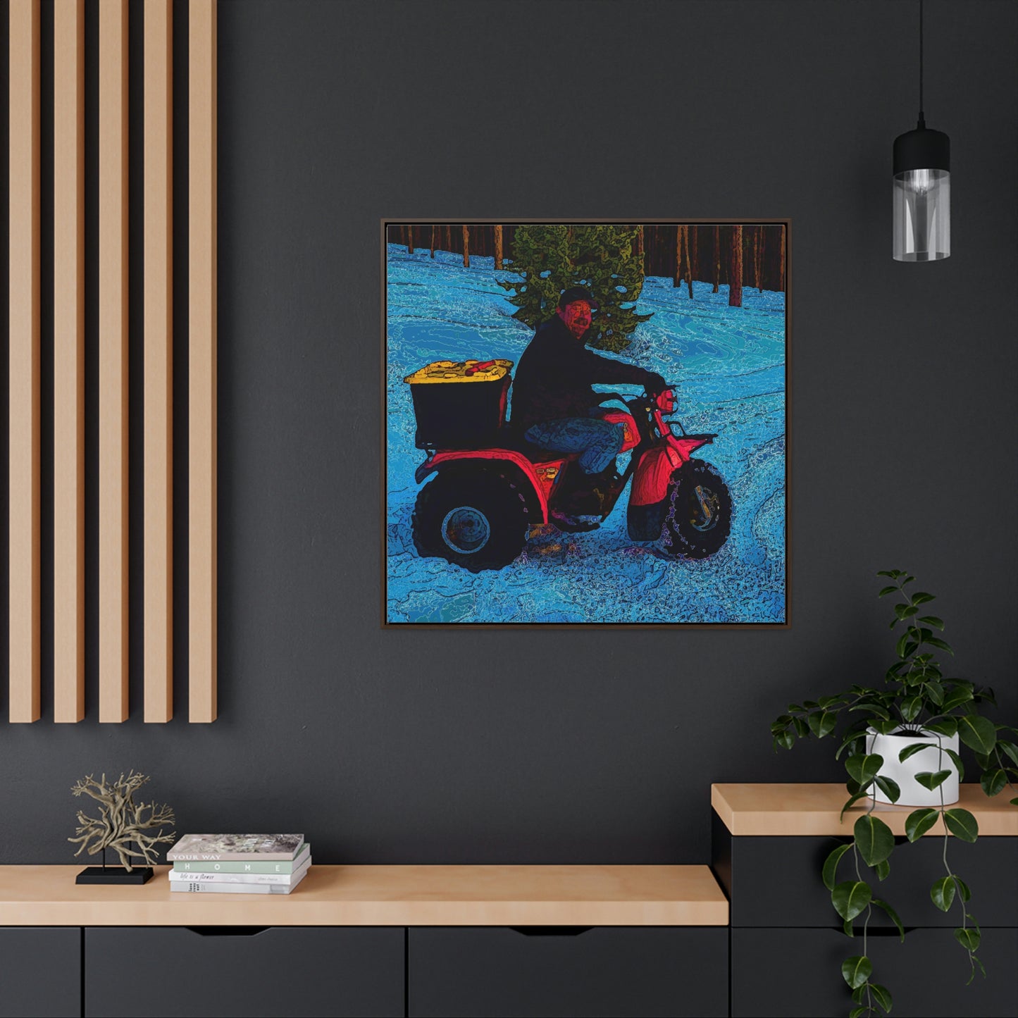 Gallery Canvas Wraps, Square Frame ... There's 2-Wheelin ... There's 4-Wheelin ... 'And-Of-Course' ... "There's 3-Wheelin-In-The-Snow" ...  Original Works ...