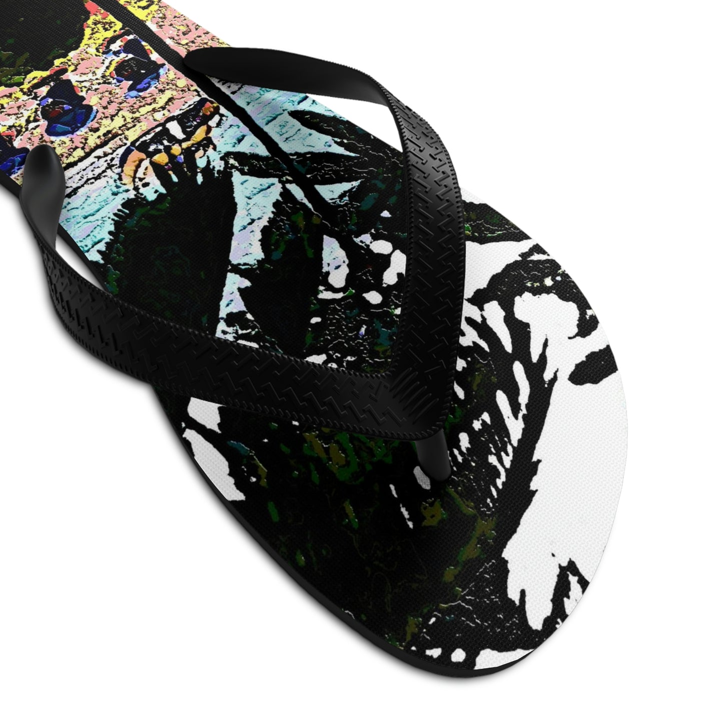 Unisex Flip-Flops ...  "A Beautiful Beach Amongst The Palms" ... The Outrigger Waikiki, Honolulu, Oahu ... Original Works ...