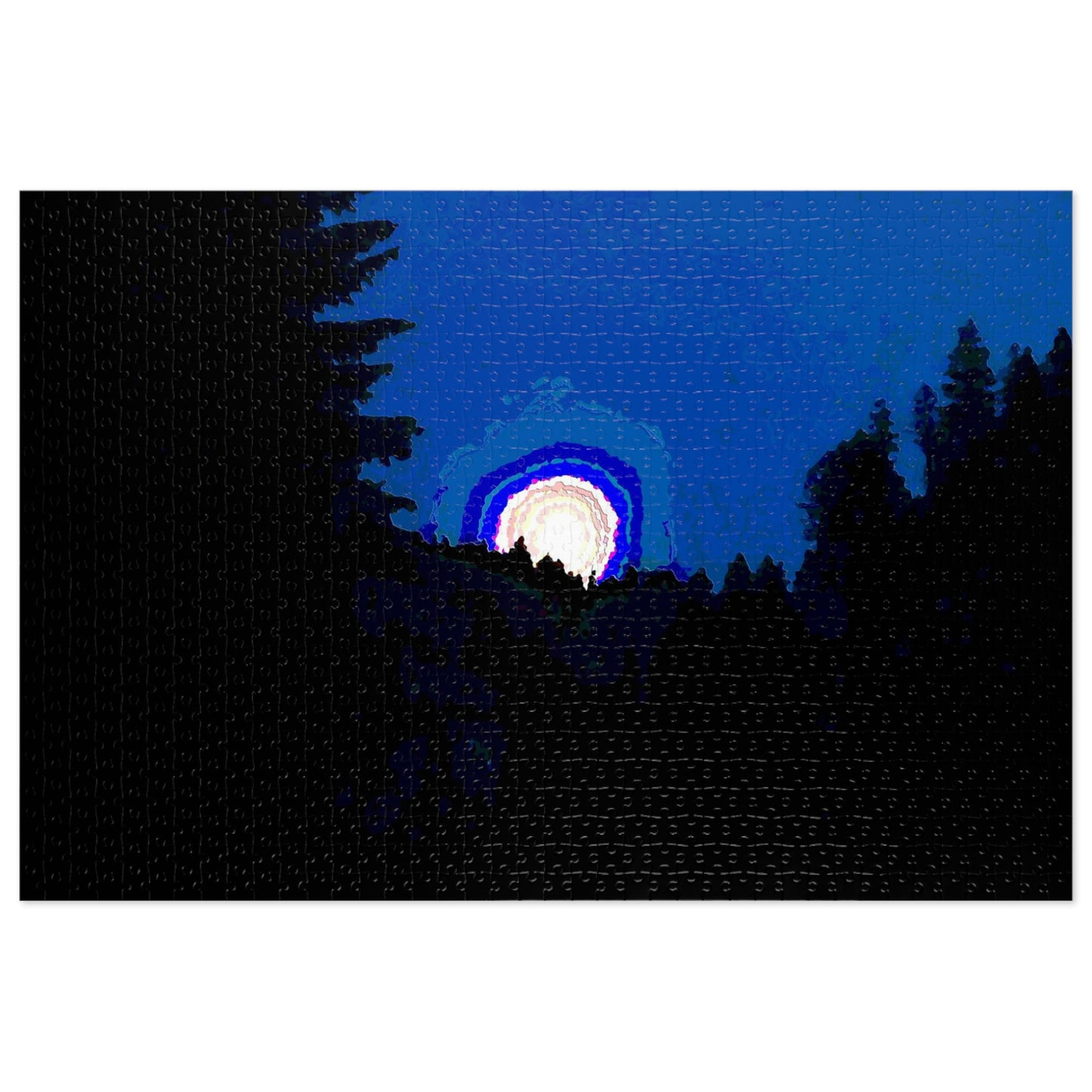 Jigsaw Puzzle (30, 110, 252, 500,1000-Piece) ... "The Road Home" ...' Over The River & Through The Woods To? ...' ... Moonscape Near Elk City, Idaho ... Original Works ... 5Jan23 ...