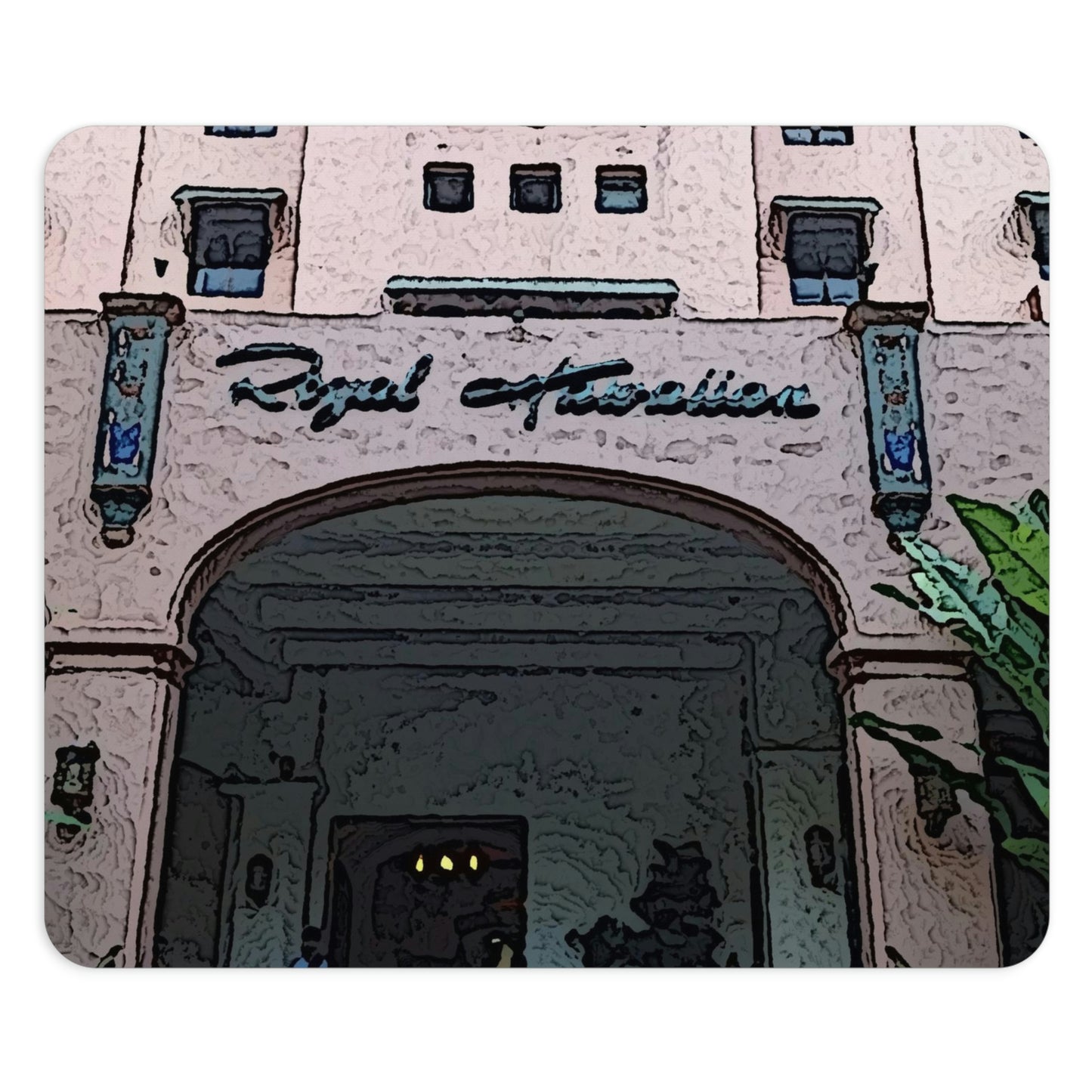 Mouse Pad ..."La Grande Entree" At: 'The Pink Palace' ... The Royal Hawai'ian ... Honolulu, HI ... '27Oct2014' ... Original Works ...