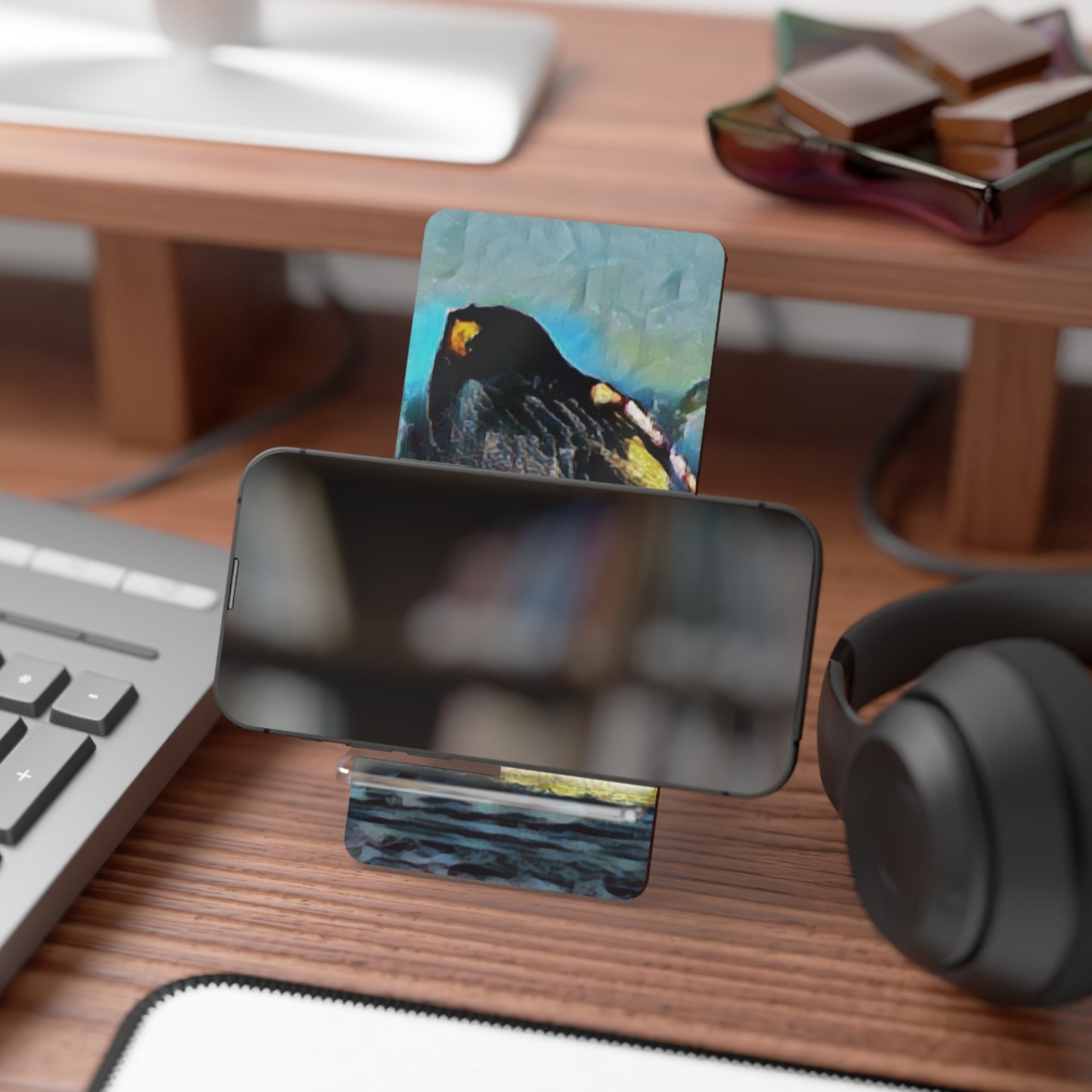 Mobile Display Stand for Smartphones ... An Extraordinary Humpback Breach ... 'With Explosive Energy' ... Family Archives (KPH) ... Circa: 21st Century. Maui, HI ... Original Works ...