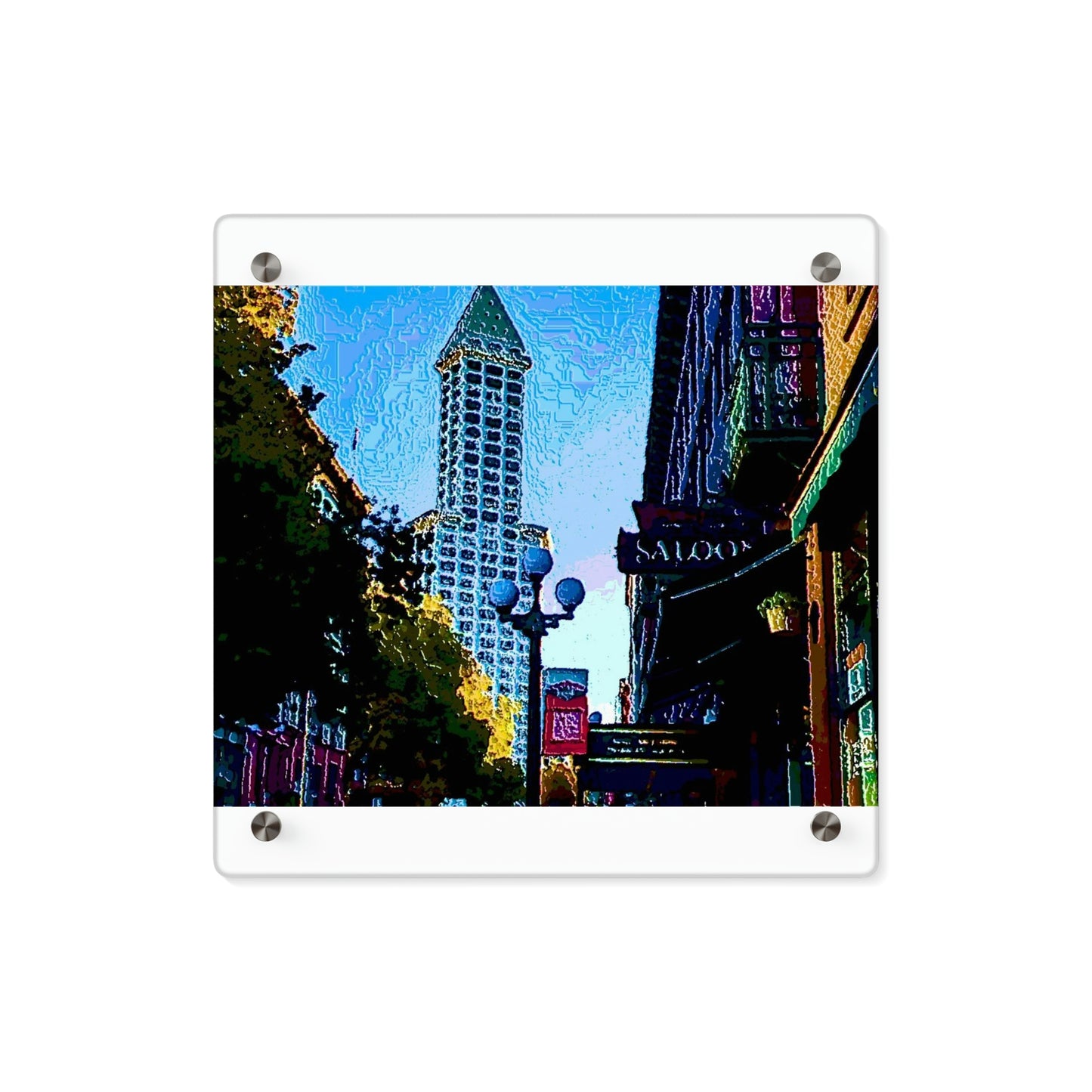 Acrylic Wall Art Panels ...  Pioneer Square & Smith Tower ... 'That World Famous View' ... Colleague Supplied Photo ... Original Works ...
