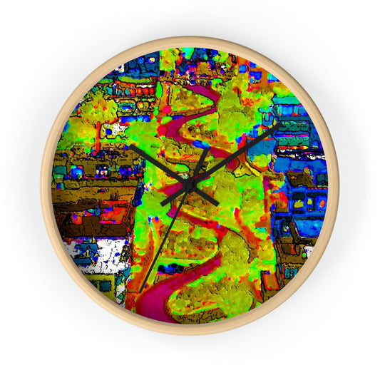 Wall clock ... A Crazy Street ... 'Eight Winding Curve-Switchbacks' ... "Lombard Street, San Francisco, CA' ... Family Archives: 1970's ... Original Works ...