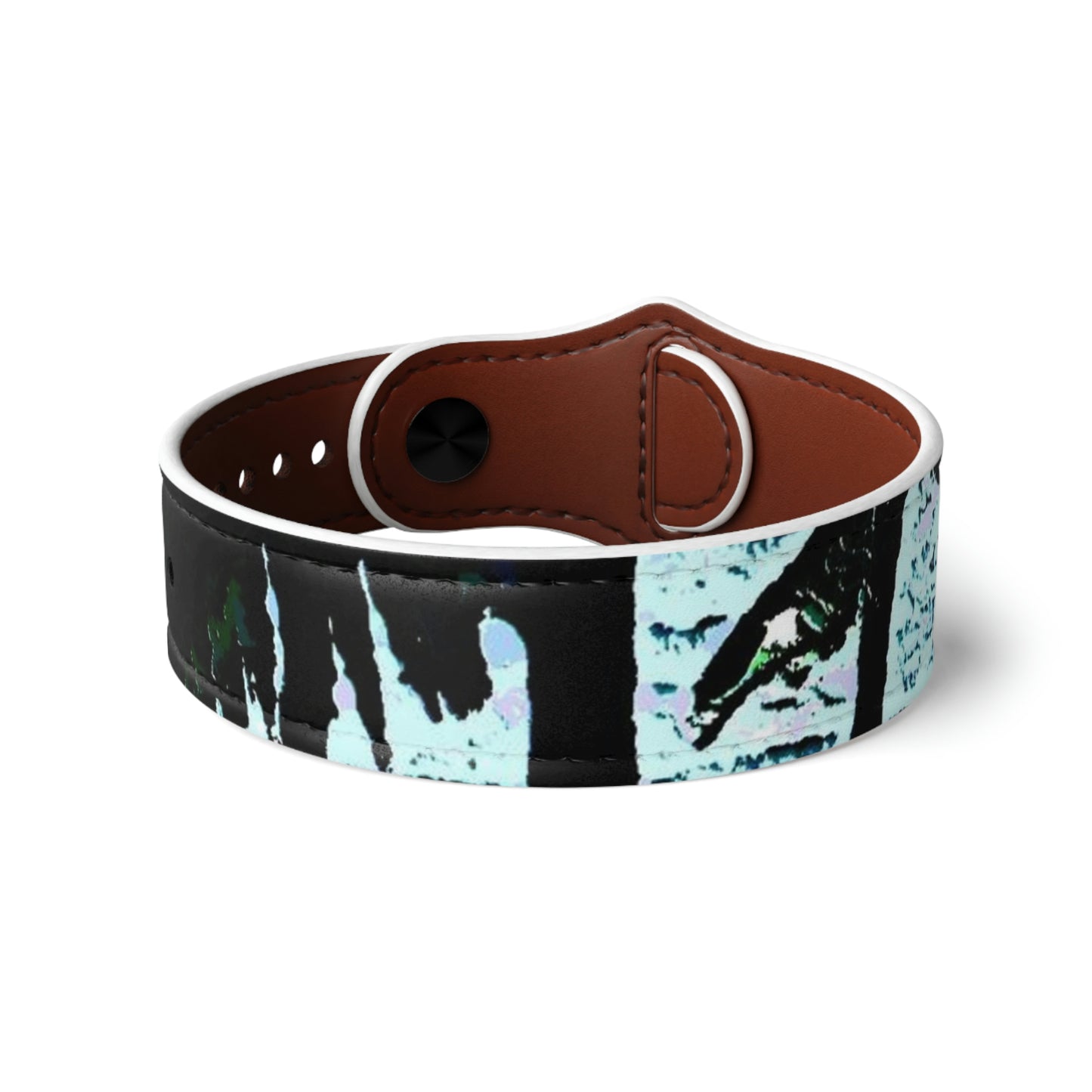 Faux Leather Wristband ...  "A Beautiful Beach Amongst The Palms" ... The Outrigger Waikiki, Honolulu, Oahu ... Original Works ...