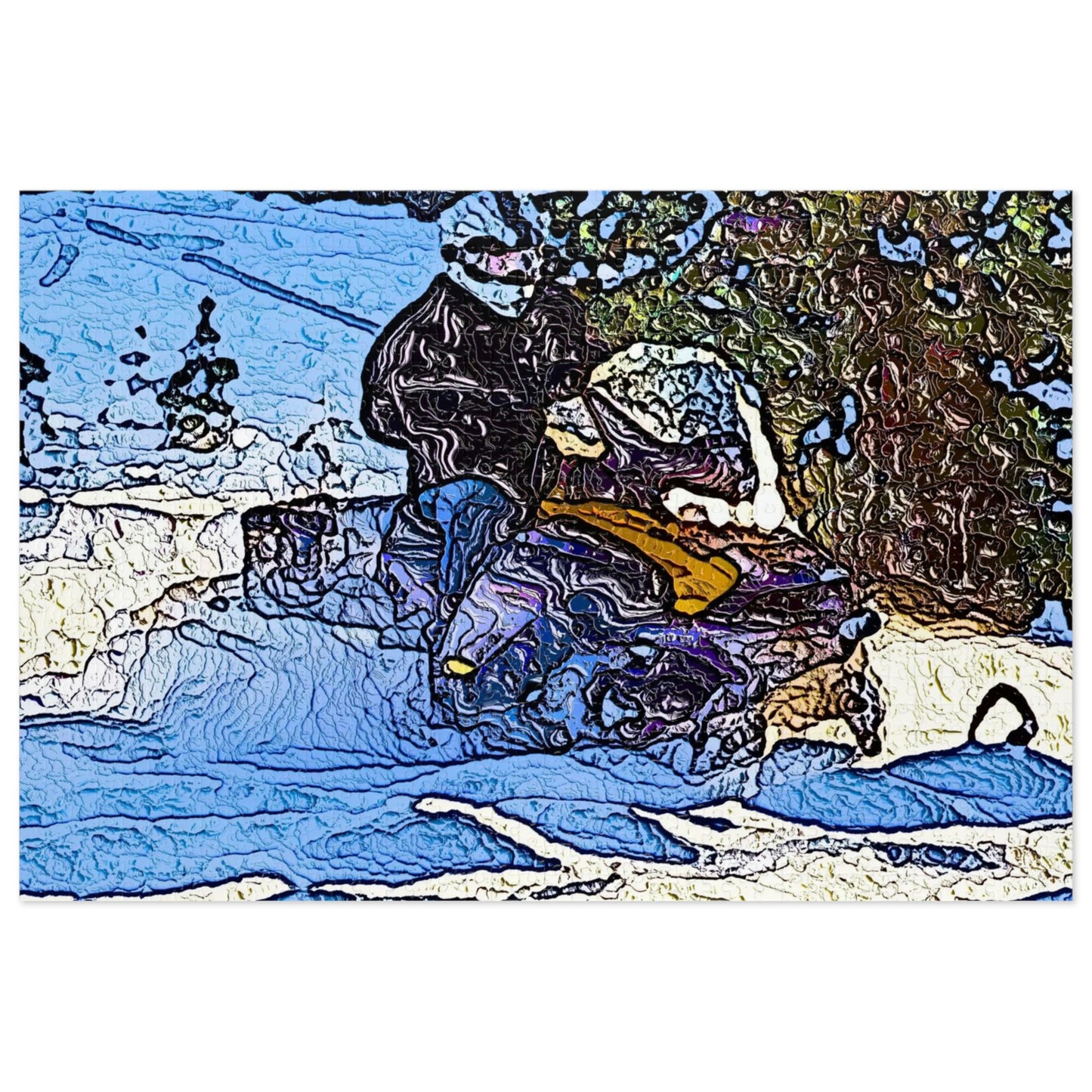 Jigsaw Puzzle (30, 110, 252, 500,1000-Piece) ... Blasting Through-The-Powder ... 'Central Idaho Mounains ... ' 2Dec22 ...
