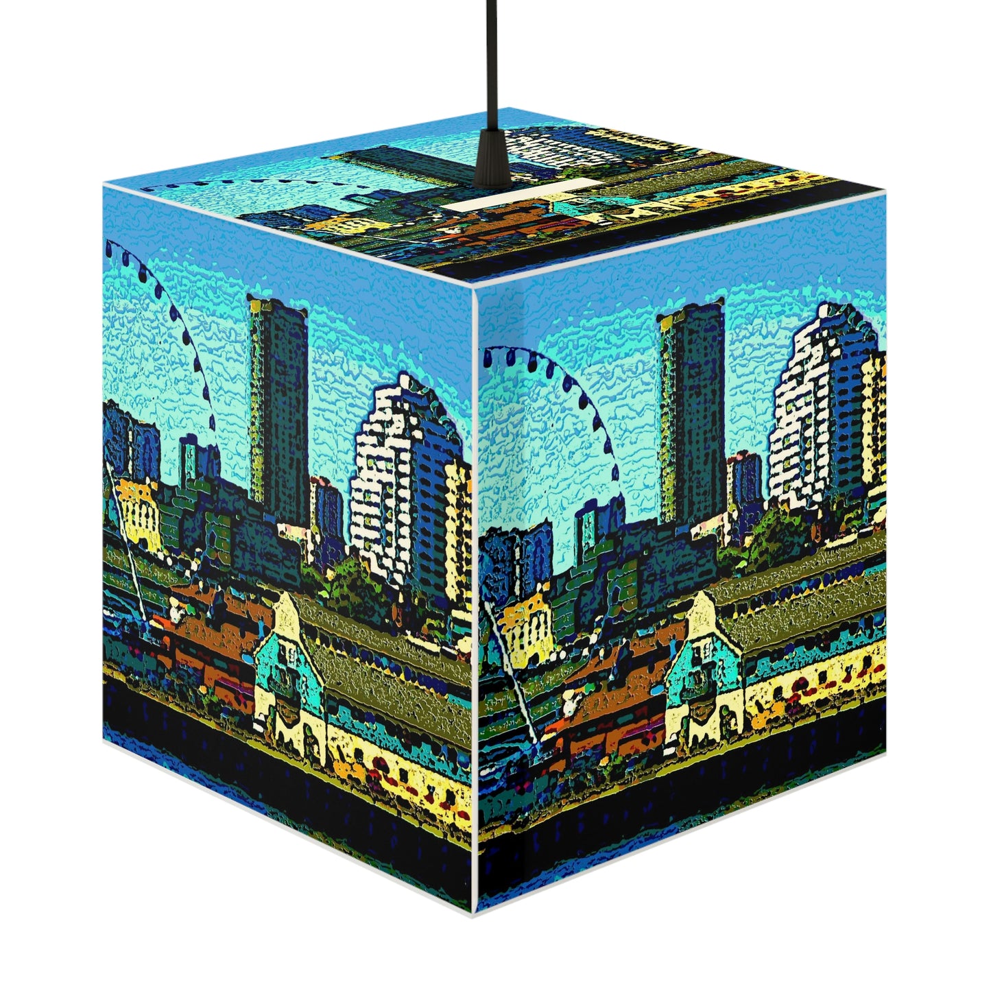 Light Cube Lamp ... That Classic Wheel ... 'Seattle's Wheel' ... & An Old Classic Waterside Vendors ...  'Family Archives' ... Original Works ...