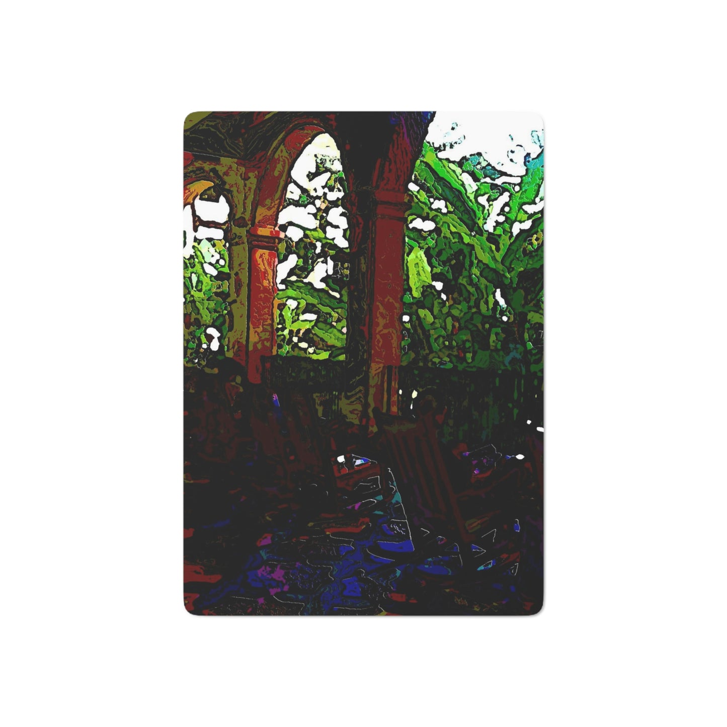 Custom Poker Cards ... Lanai & Rocking Chairs At: 'The Pink Palace' ... The Royal Hawai'ian ... Honolulu, HI ... '27Oct2014' ... Original Works ...