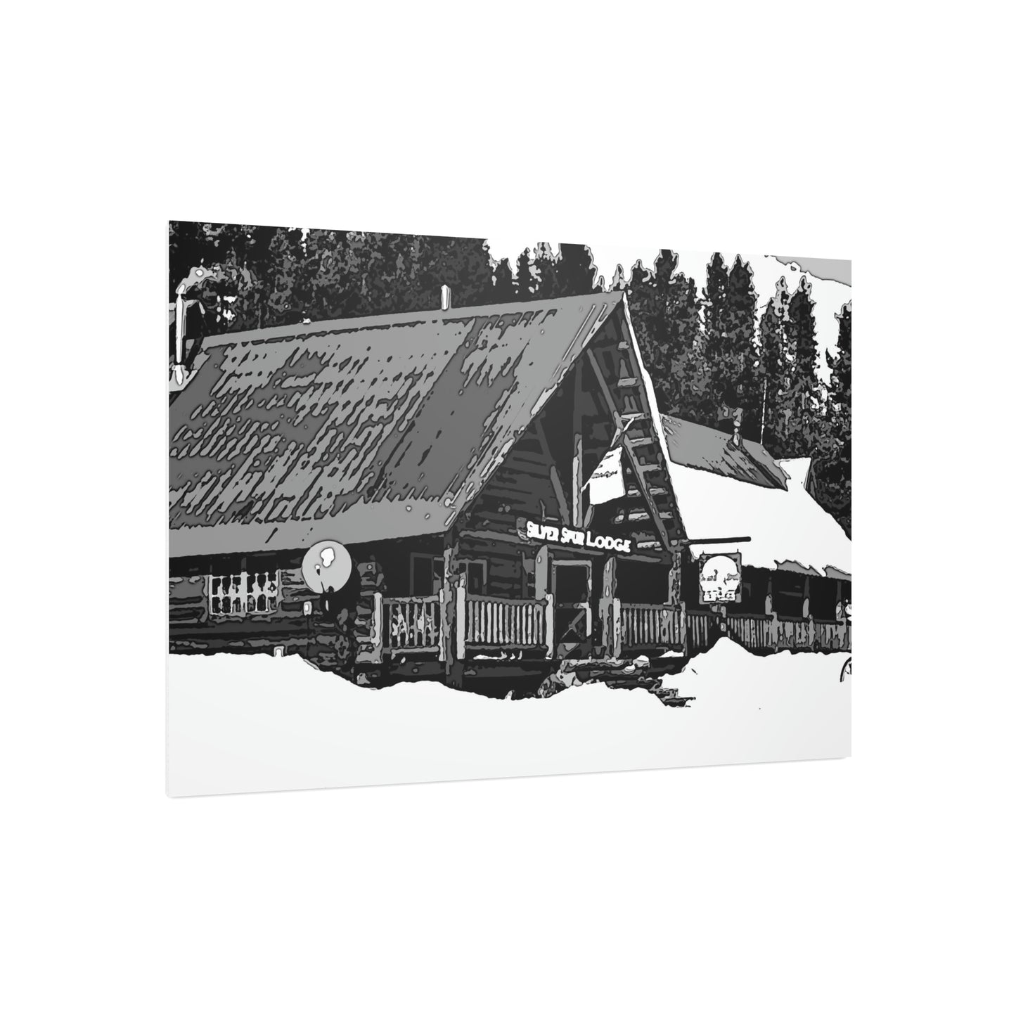 Foam Board ... A Beautiful Lodge & Back-Country Outfitter In A Mountain Town ... 'Dixie, Idaho, November 2022' ... Original Works ...