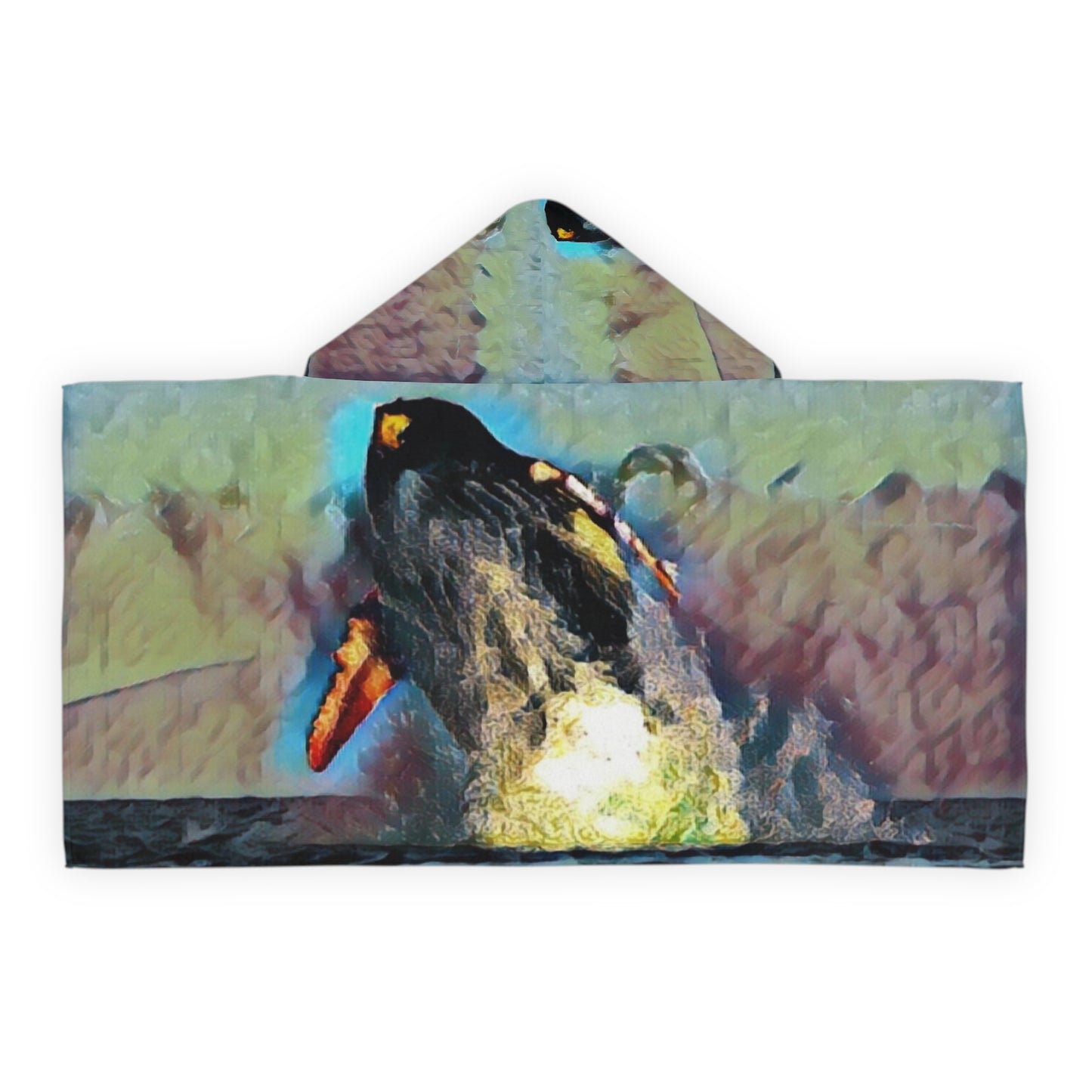 Youth Hooded Towel ... An Extraordinary Humpback Breach ... 'With Explosive Energy' ... Family Archives (KPH) ... Circa: 21st Century. Maui, HI ... Original Works ...