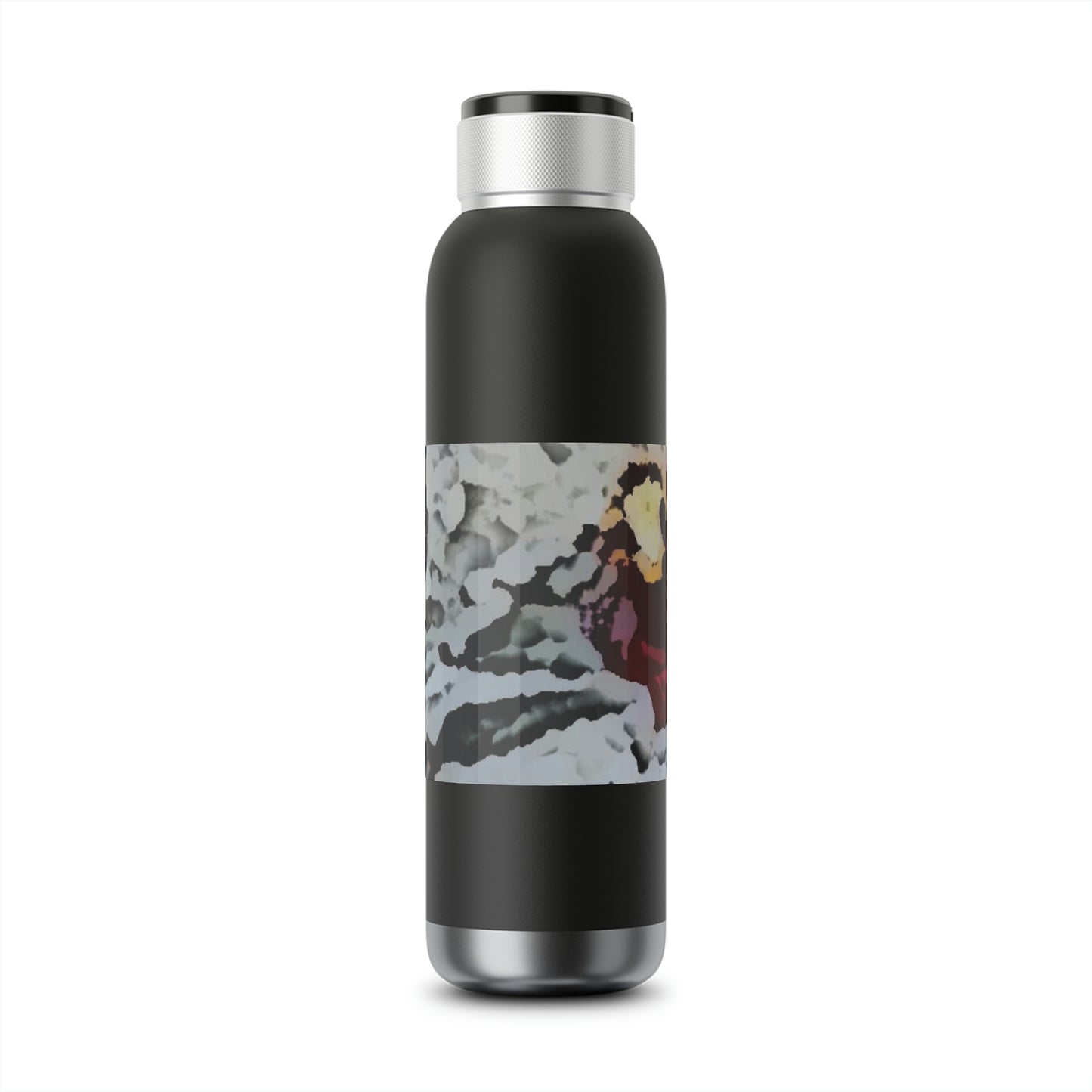 Soundwave Copper Vacuum Audio Bottle 22oz ... "A Friendly Flower" ... Pointsettia 'Pointing' ... Original Works ... (Supplied Photograph) ...
