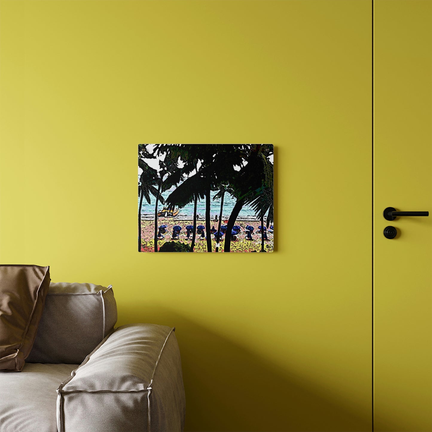 Acrylic Wall Art Panels ... "A Beautiful Beach Amongst The Palms" ... The Outrigger Waikiki, Honolulu, Oahu ... Original Works ...