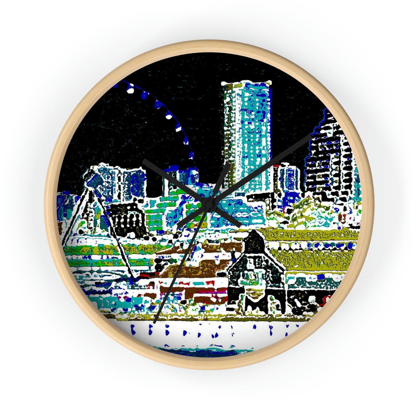 Wall clock ... That Classic Wheel ... 'Seattle's Wheel' ... & An Old Classic Waterside Vendors ...  'Family Archives' ... Original Works ...