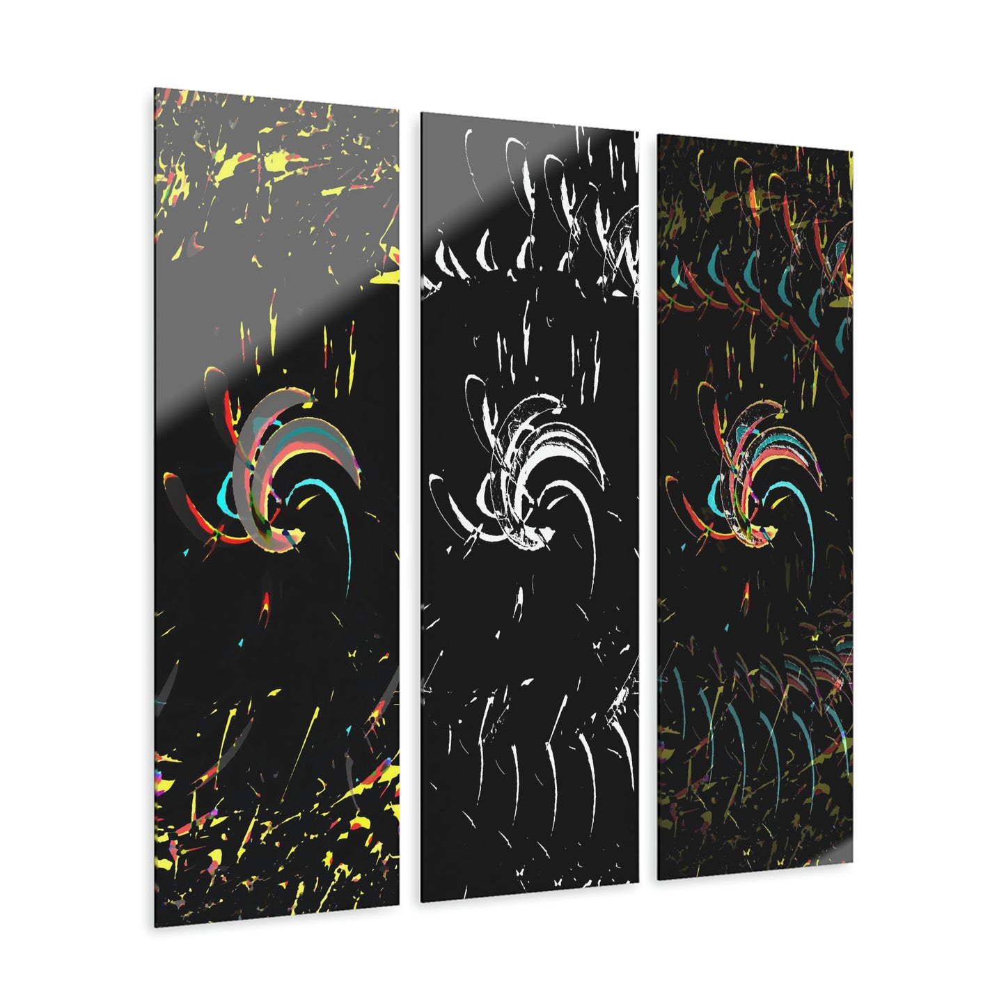 Acrylic Prints (Triptych) ... "Waning Moon" ... Central Idaho ... October 2022 ... Rendering Time: 22 Hours ... Original Works ...