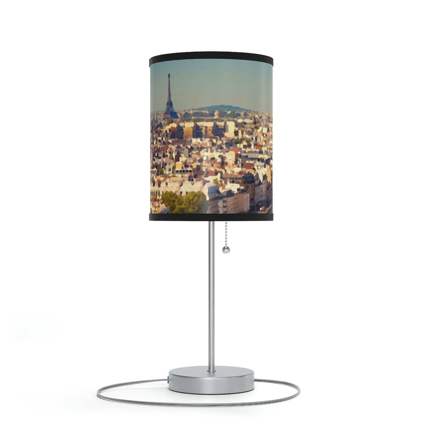 Lamp on a Stand, US|CA plug ... Au Paris ... "Along The River Seine" ... Barbara Joan Bonnell-Holt: 1972 ... Original Works ...