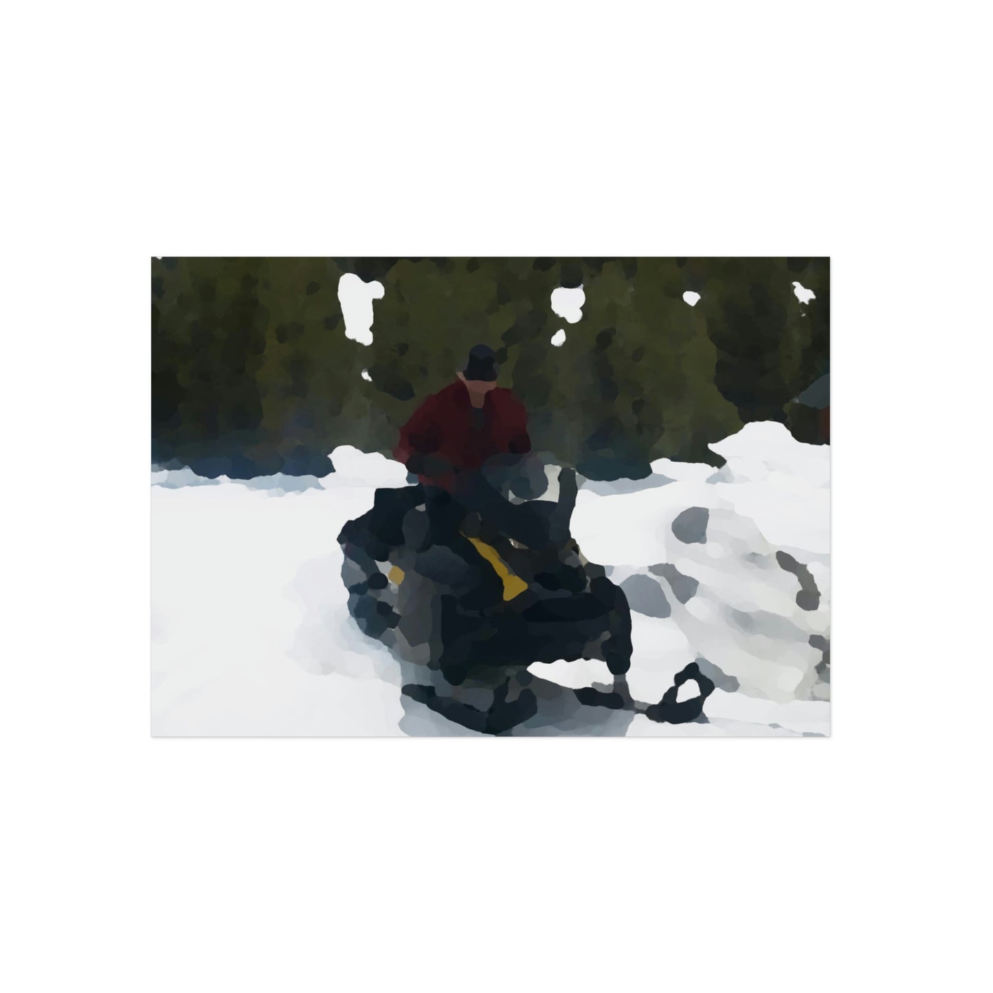 Aluminum Composite Panels ... "Snowmobiling A Mountain Paradise" ... Circa April 2021 ... Original Works ... (Full_Spectrum_Oilification ... )
