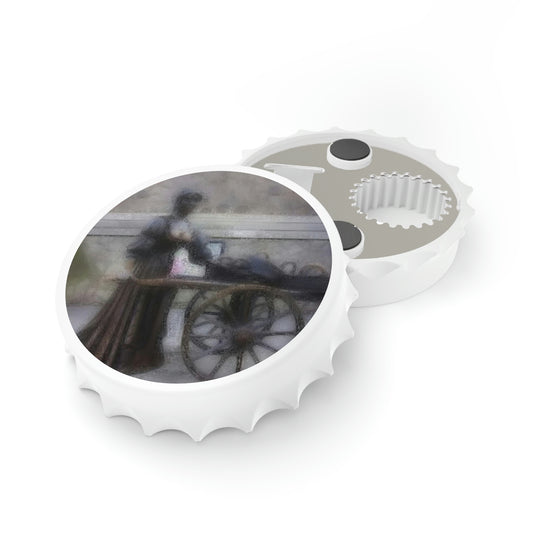 Bottle Opener ... Dublin's "Molly Malone Along Grafton Street" ... Cryin' Cockels & Muscles Alive-Alive-Oh ... Circa 2003 ... Original Works ...