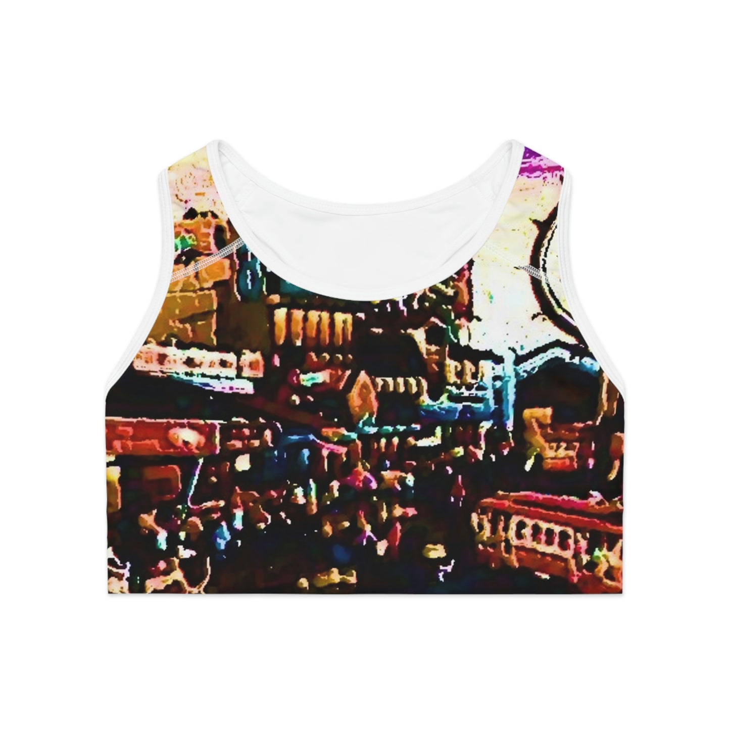 Sports Bra (AOP) ... "No.9 Fishermen's Grotto - Fishermen's Wharf, SF, California" ... Family Archives: 1970's ... Original Works ...