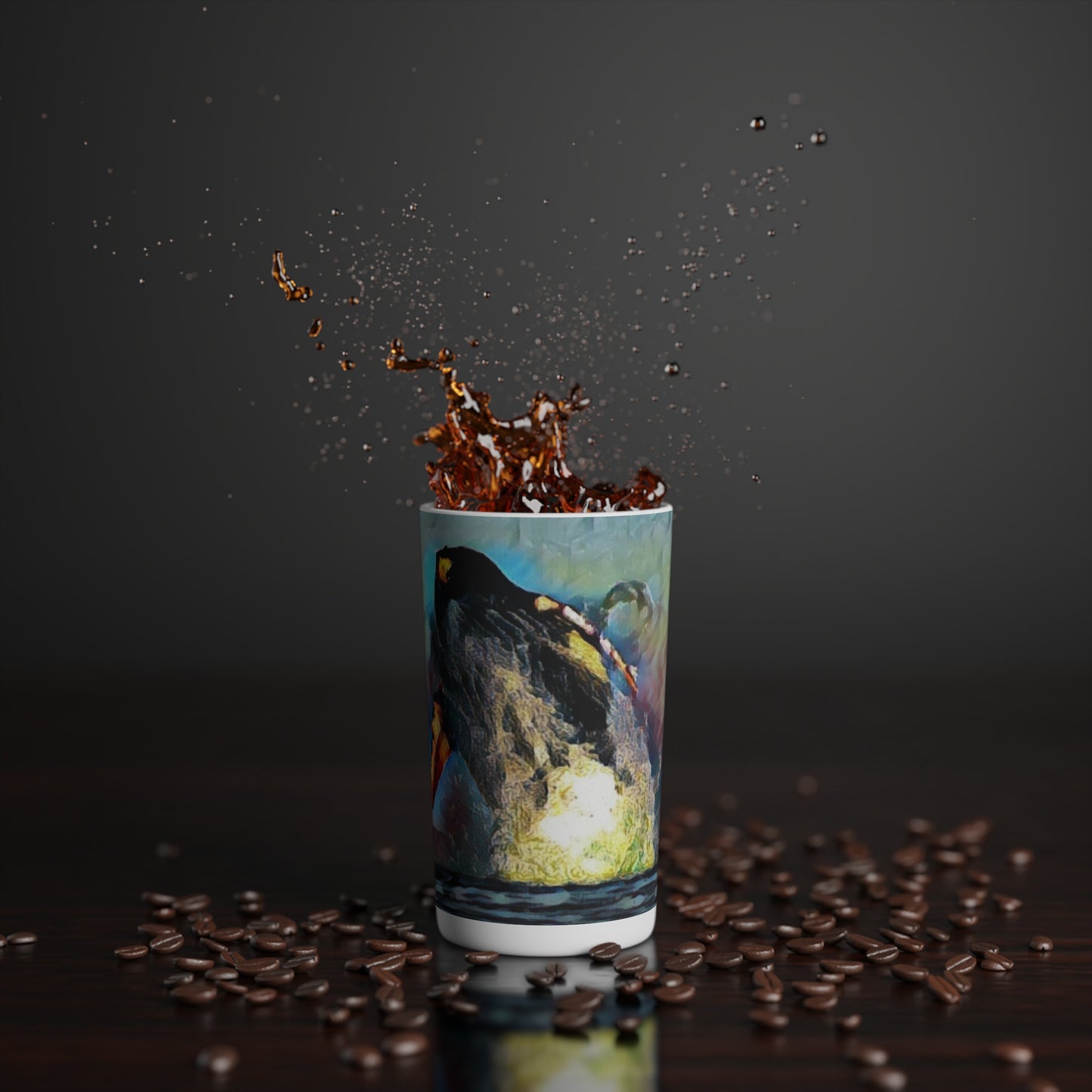 Conical Coffee Mugs (3oz, 8oz, 12oz) ... An Extraordinary Humpback Breach ... 'With Explosive Energy' ... Family Archives (KPH) ... Circa: 21st Century. Maui, HI ... Original Works ...