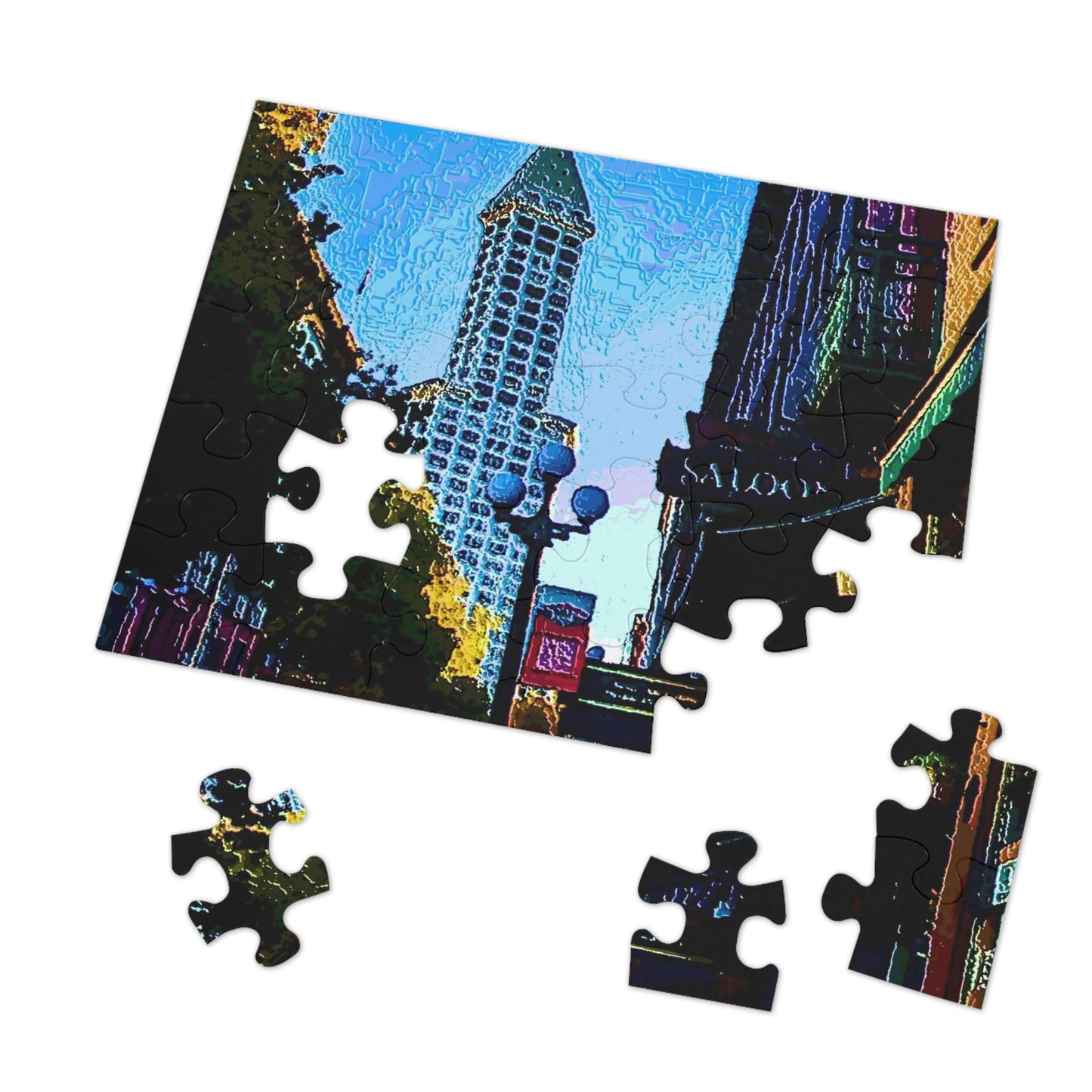 Jigsaw Puzzle (30, 110, 252, 500,1000-Piece) ...  Pioneer Square & Smith Tower ... 'That World Famous View' ... Colleague Supplied Photo ... Original Works ...