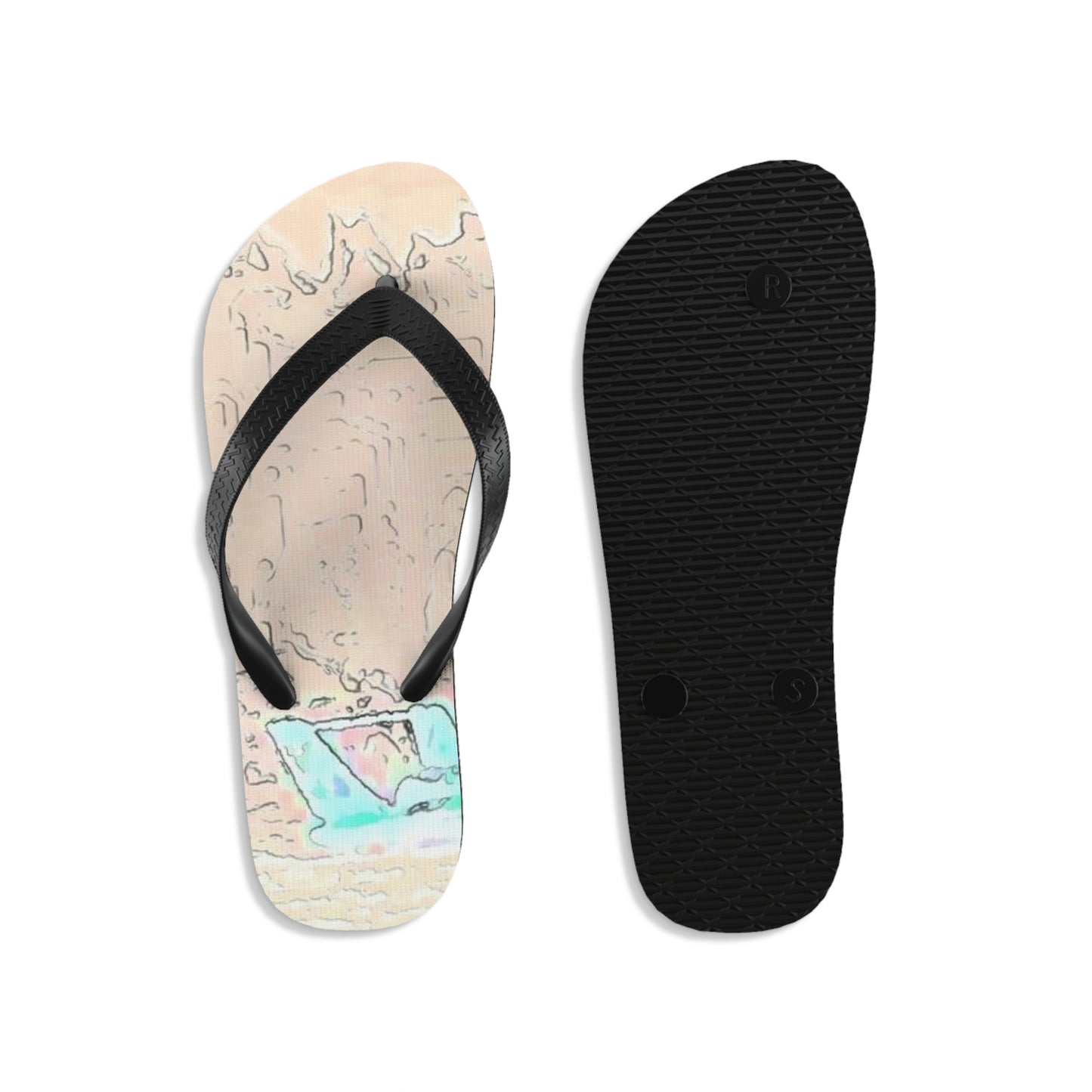 Unisex Flip-Flops ...  Seattle Columbia Cup On Lake Washington ... "Dave Wilcox Heads For The Win" ... Associate Gift-Photo ... Original Works ...