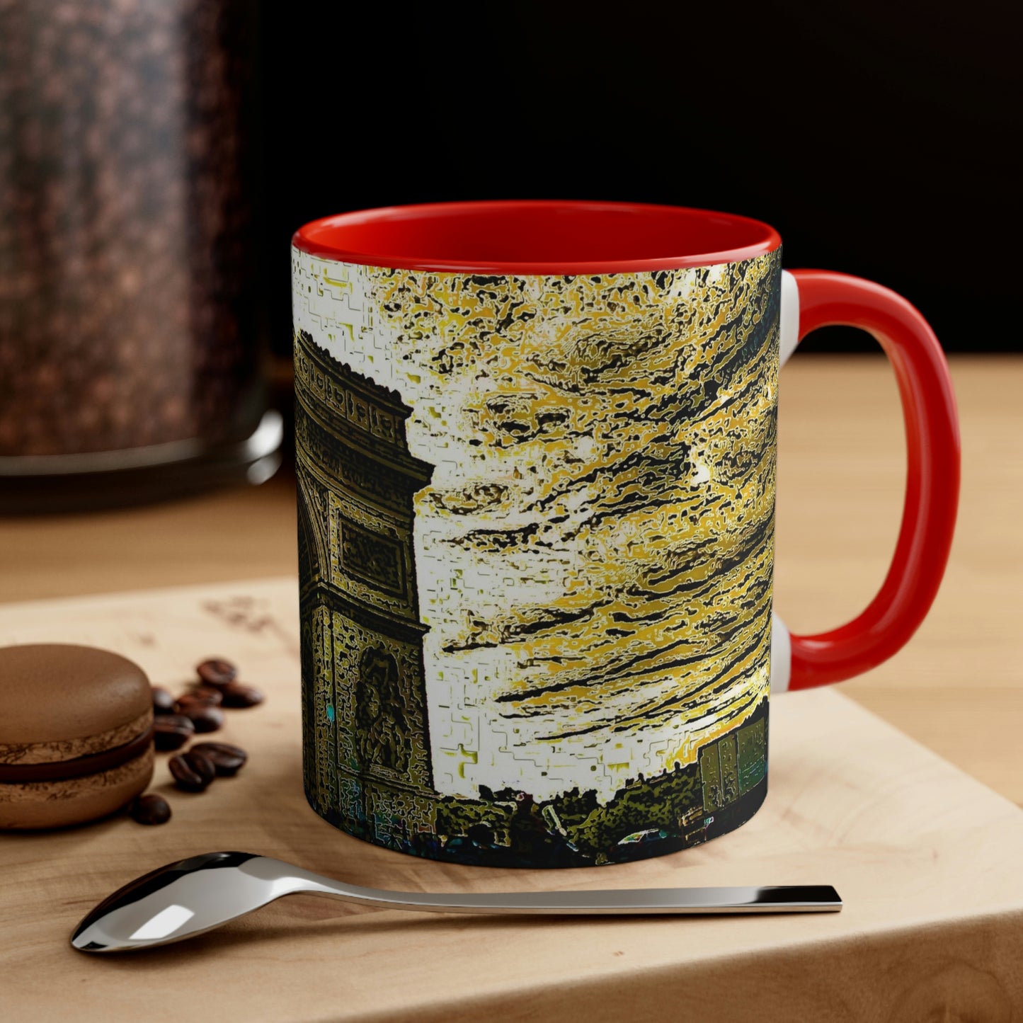 Accent Coffee Mug, 11oz ...  L'Arc de Triomphe ... 'Barbara Joan Bonnell-Holt Photo' ... Circa 1972 ... Oringinal Works ...