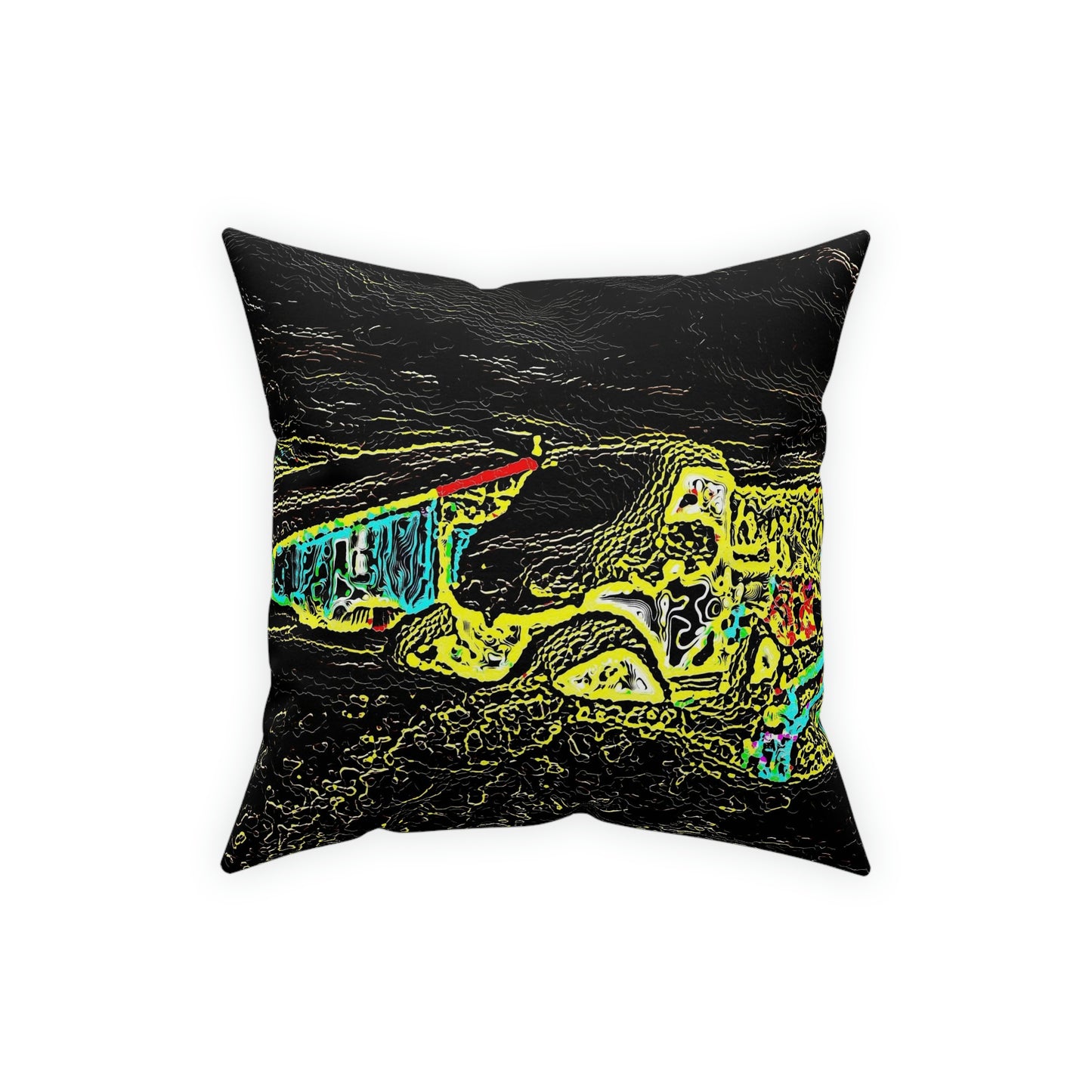 Broadcloth Pillow ...  "Snow Vehicle In Snow Storm At-Rest" ... Circa 12Mar23 ... Central Idaho ... 18-Hours Rendering Time: Original Works ...