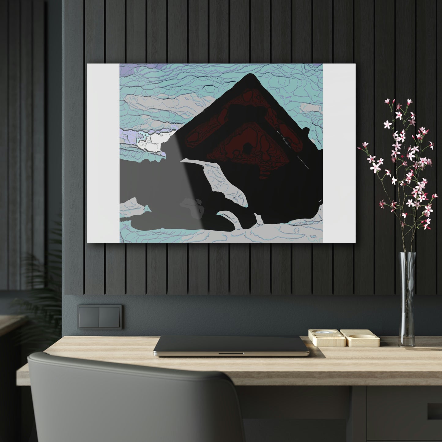 Acrylic Prints ... After An Intense Snow Storm ... 'Digging Out' ... A Vehicle & Cabin "In The Mountains" ... March 2023 ... Original Works ...
