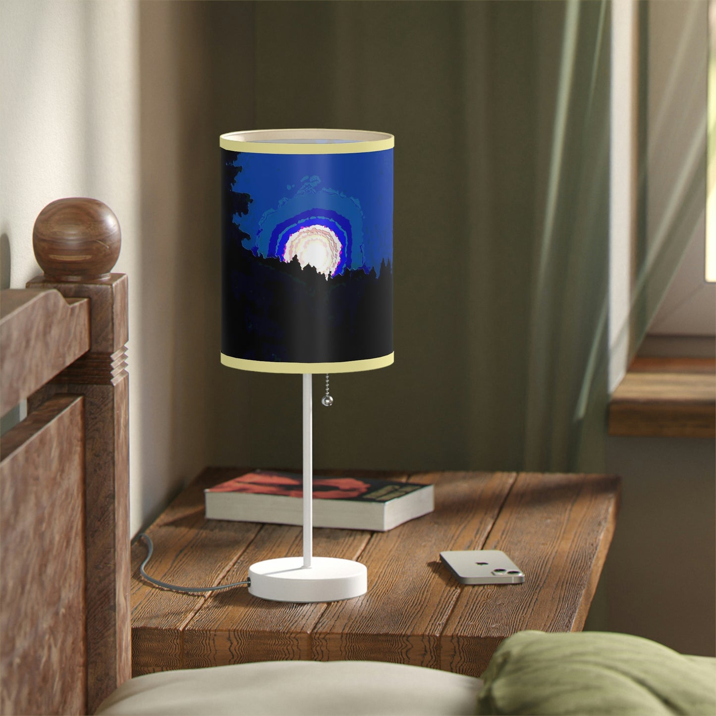 Lamp on a Stand, US|CA plug ... "The Road Home" ...' Over The River & Through The Woods To? ...' ... Moonscape Near Elk City, Idaho ... Original Works ... 5Jan23 ...