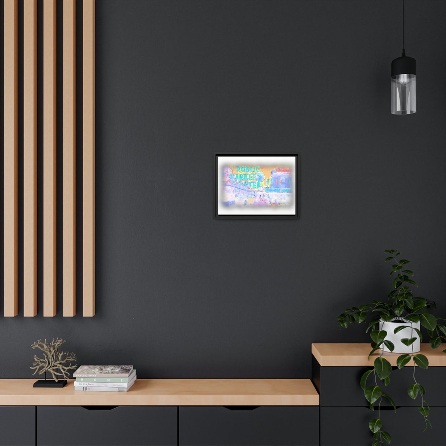 Matte Canvas, Black Frame ... PPM: Pike Place Market ... Original Work ... Winter 2022 ...