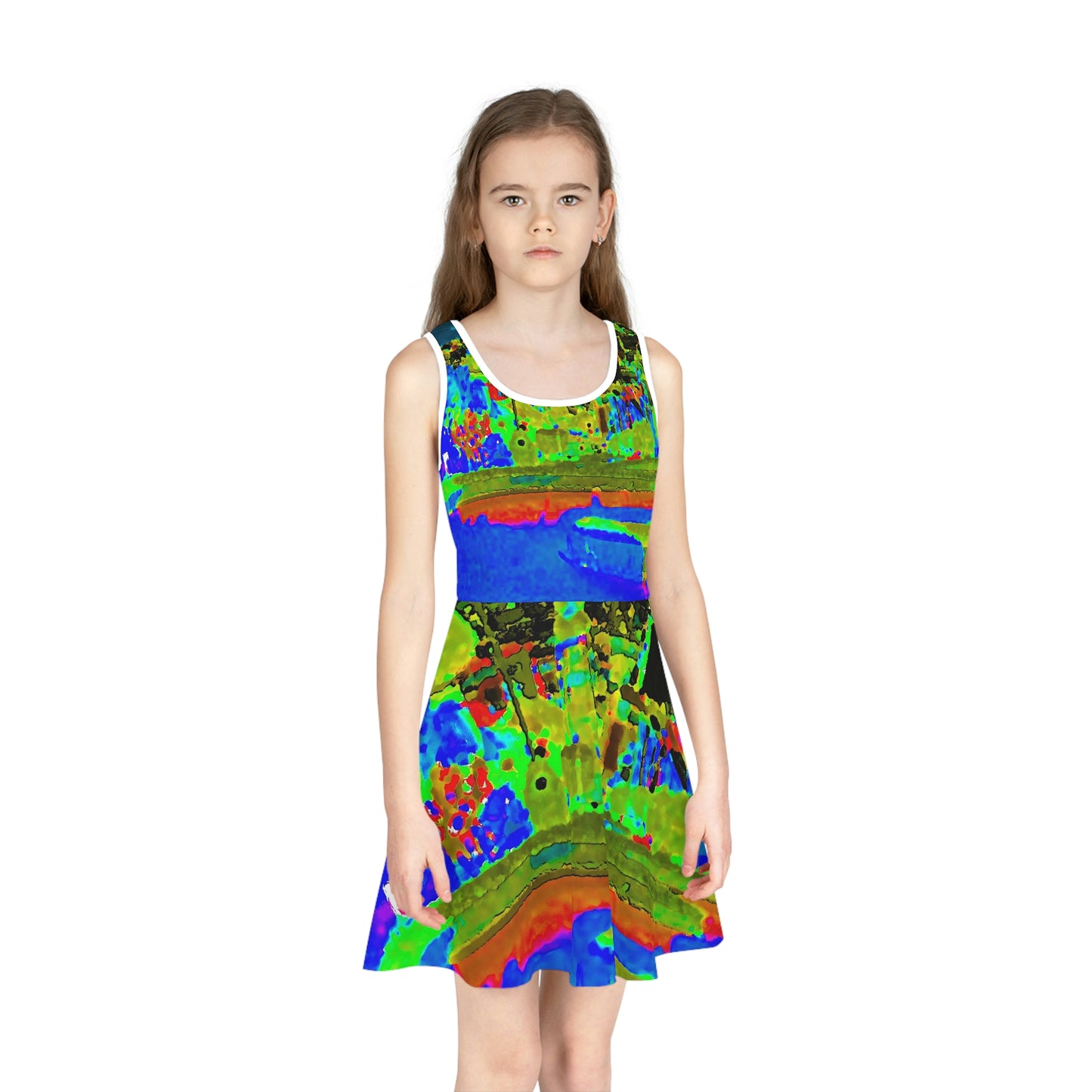 Girls' Sleeveless Sundress (AOP) ..."Lombard Street San Francisco, CA, USA" ... Family Archives 1970's ... Original Works ...