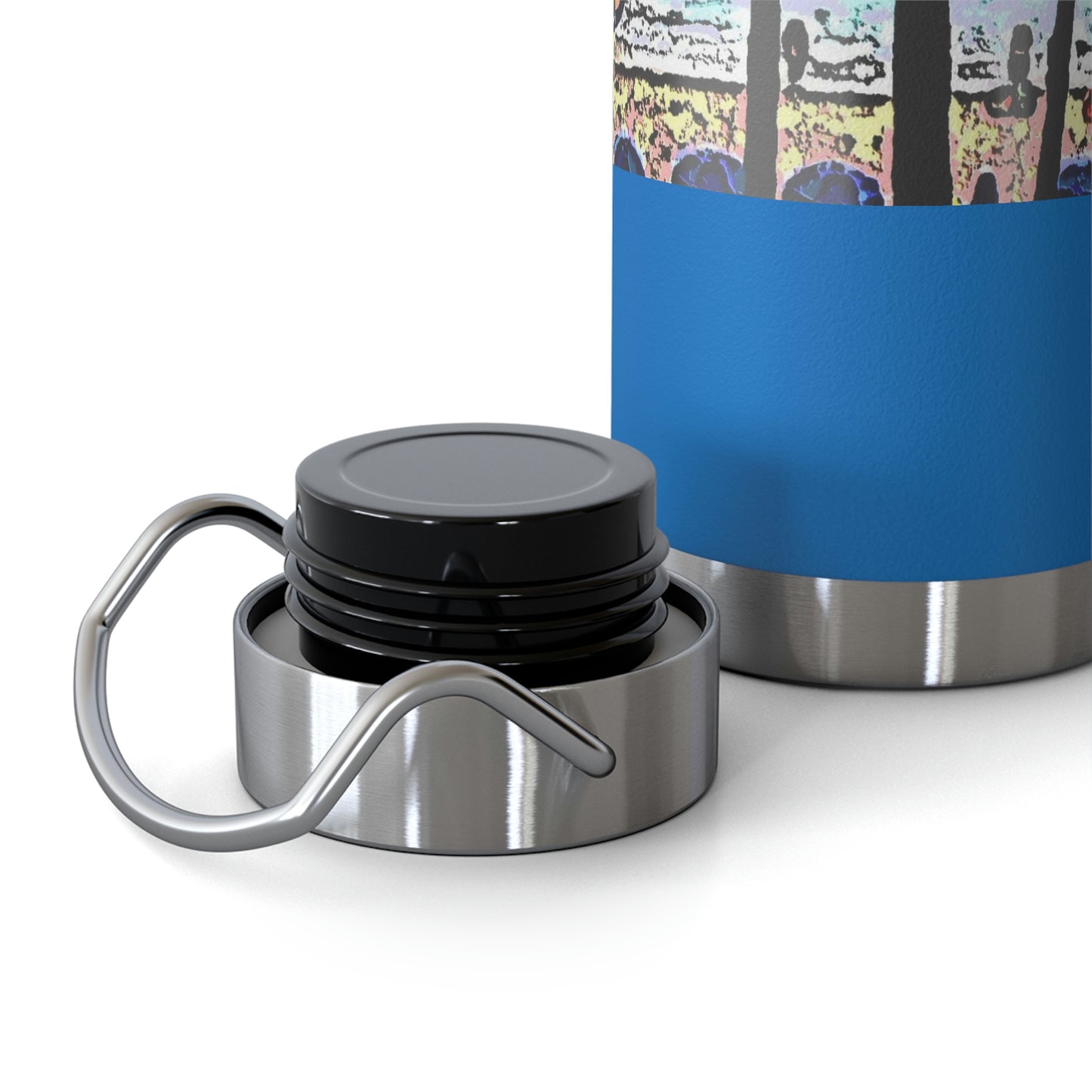 Copper Vacuum Insulated Bottle, 22oz ... "A Beautiful Beach Amongst The Palms" ... The Outrigger Waikiki, Honolulu, Oahu ... Original Works ...