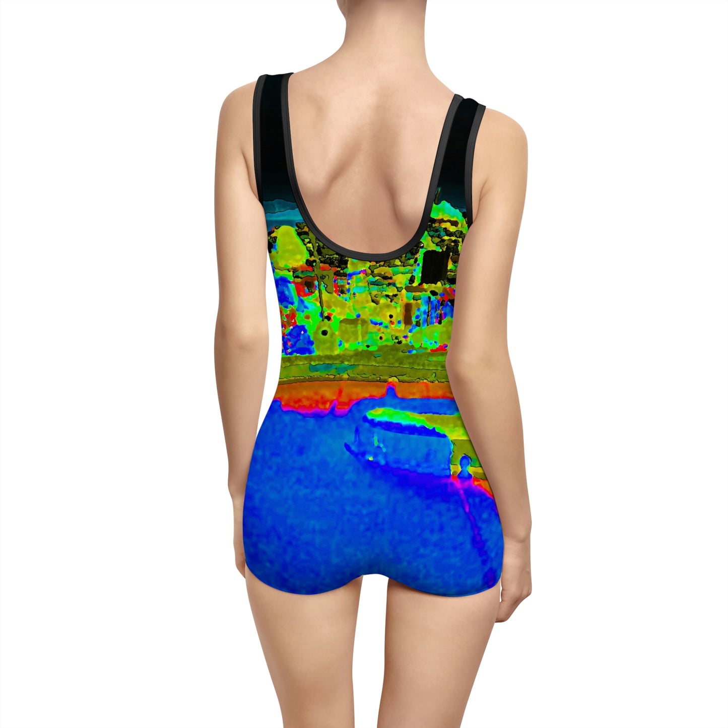 Women's Vintage Swimsuit ..."Lombard Street San Francisco, CA, USA" ... Family Archives 1970's ... Original Works ...