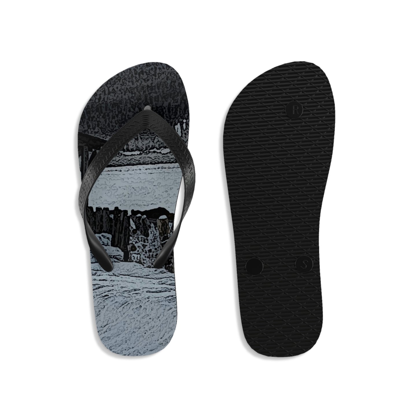 Unisex Flip-Flops ... A Quiet Morning ... "Along The Red River & Nature Preserve Plateau" ... Jan23 ... Original Works ...