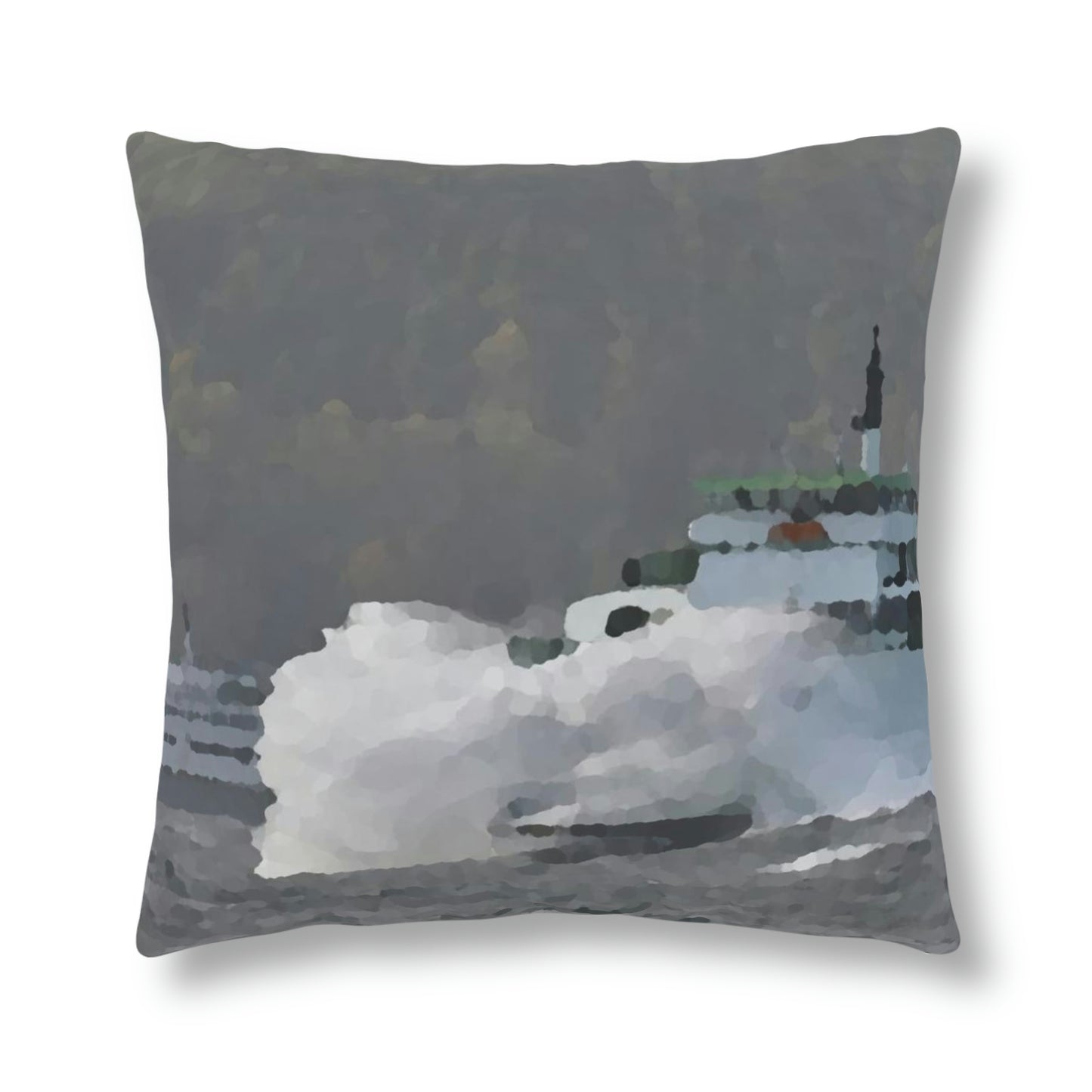 Waterproof Pillows ... WADOT Ferry Crossing ... "A Very Rough Day" ... Mulkiteo Route ... Family Archives ... Early 1990's' ... Original Works ...