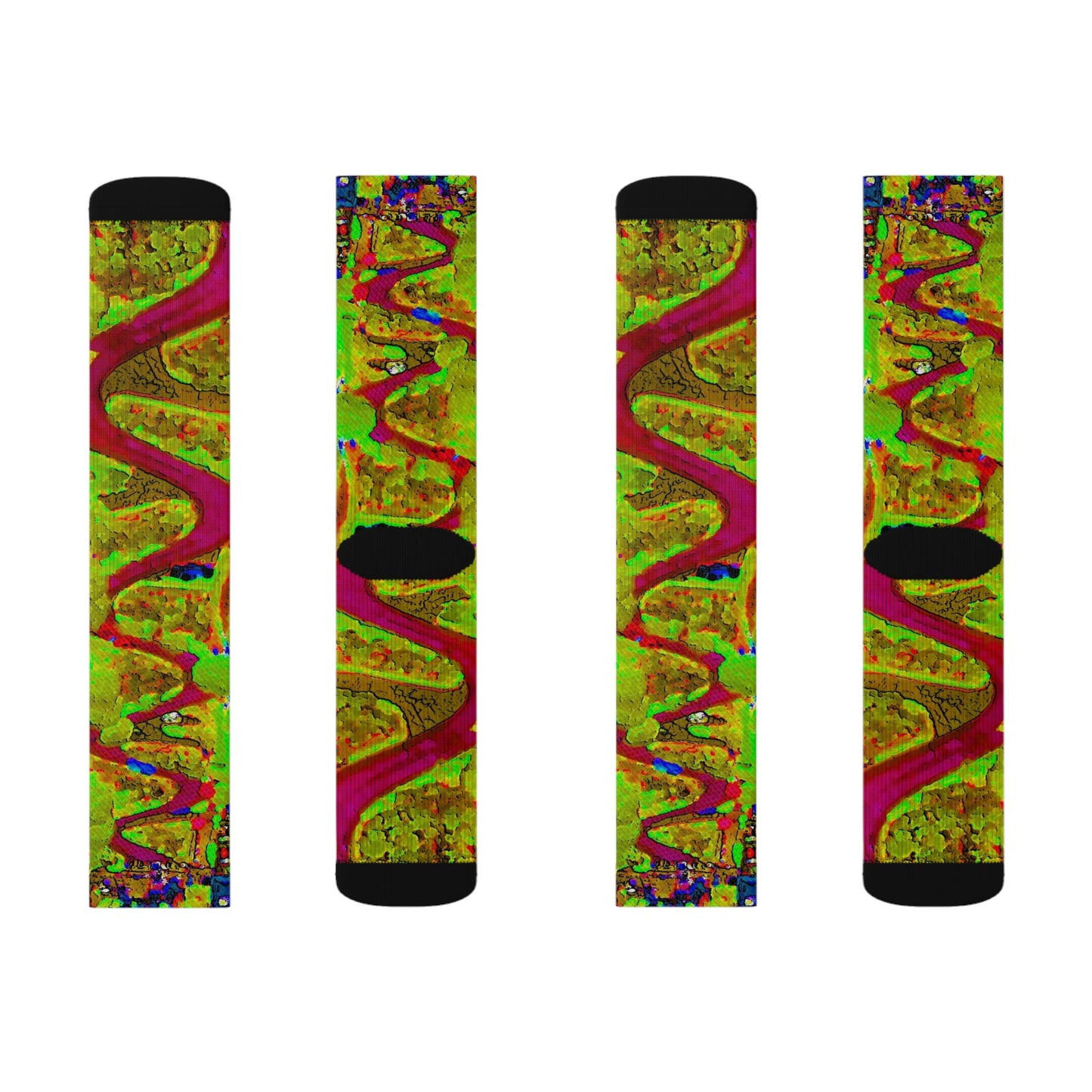 Sublimation Socks ... A Crazy Street ... 'Eight Winding Curve-Switchbacks' ... "Lombard Street, San Francisco, CA' ... Family Archives: 1970's ... Original Works ...