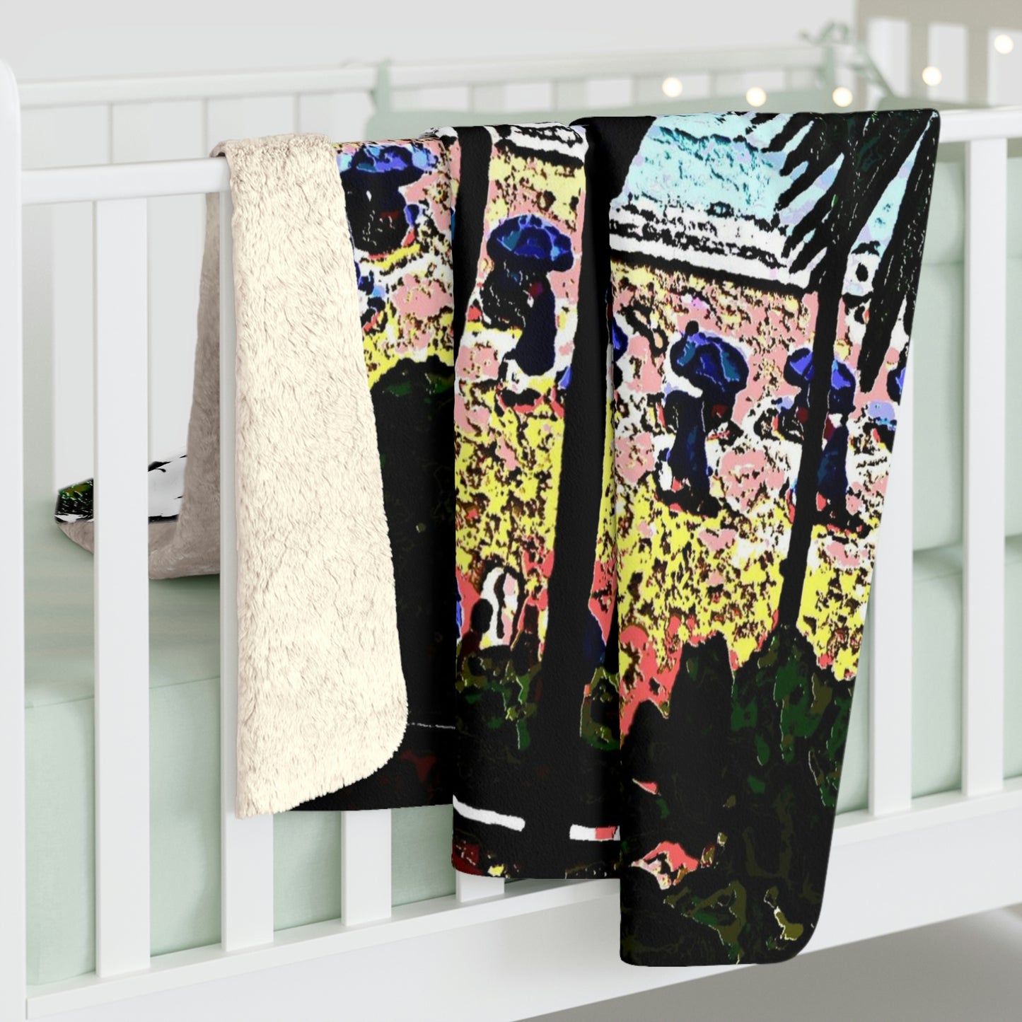 Sherpa Fleece Blanket ... "A Beautiful Beach Amongst The Palms" ... The Outrigger Waikiki, Honolulu, Oahu ... Original Works ...