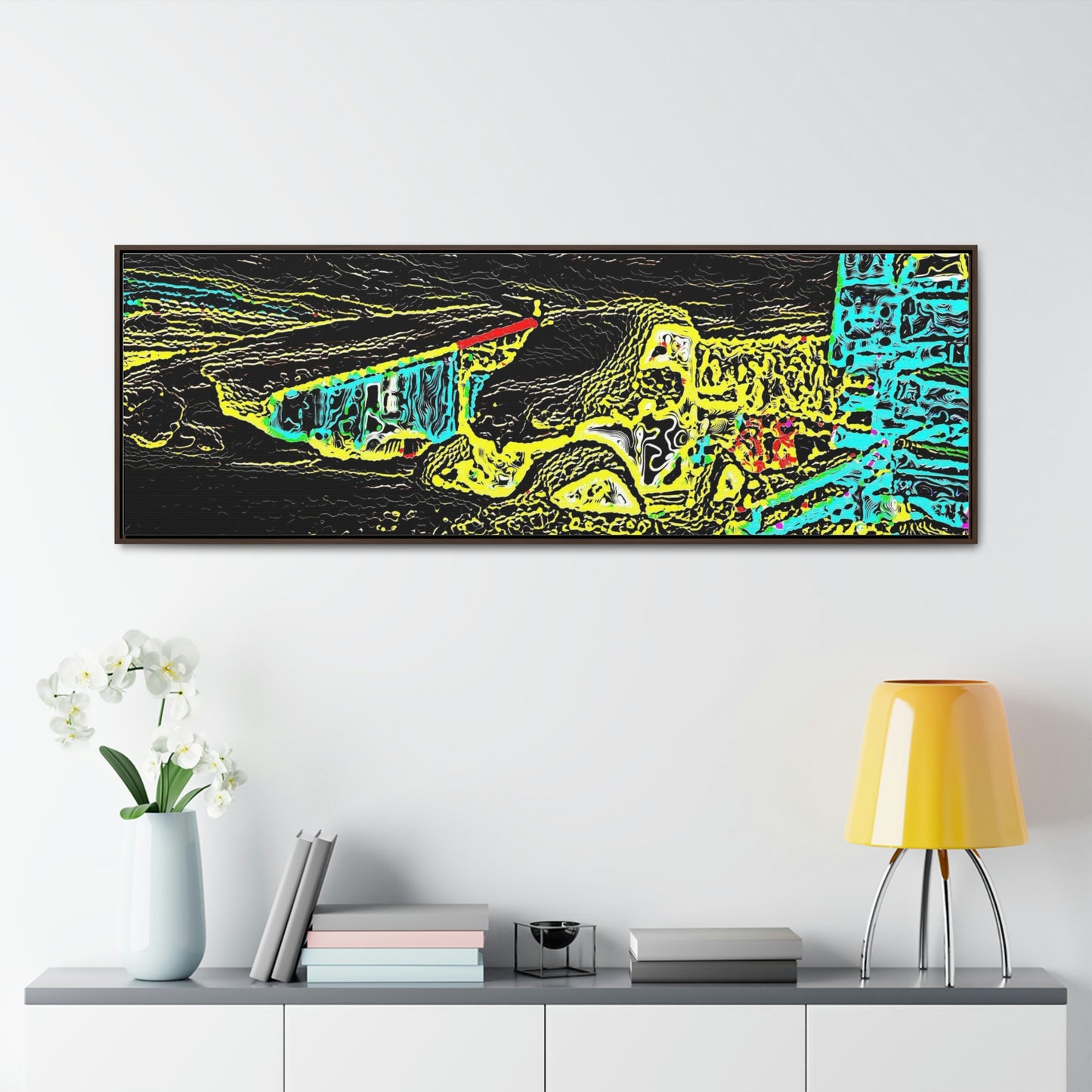 Gallery Canvas Wraps, Horizontal Frame ... "Snow Vehicle In Snow Storm At-Rest" ... Circa 12Mar23 ... Central Idaho ... 18-Hours Rendering Time: Original Works ...
