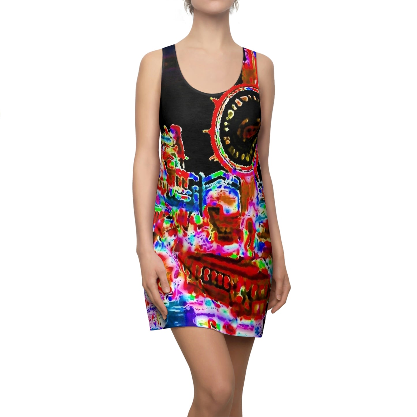 Women's Cut & Sew Racerback Dress ... "No.9 Fishermen's Grotto - Fishermen's Wharf, SF, California" ... Family Archives: 1970's ... Original Works ...