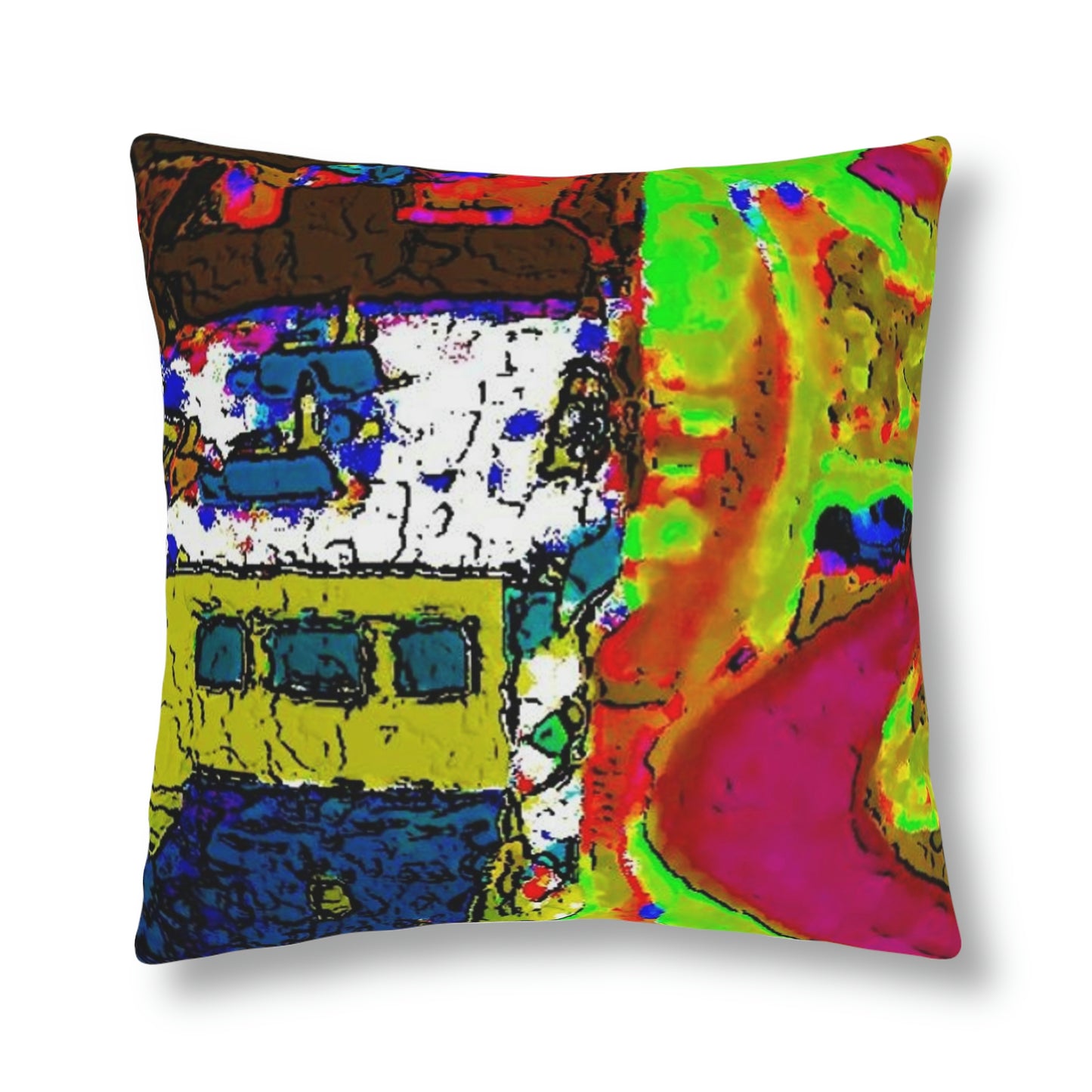 Waterproof Pillows ... A Crazy Street ... 'Eight Winding Curve-Switchbacks' ... "Lombard Street, San Francisco, CA' ... Family Archives: 1970's ... Original Works ...