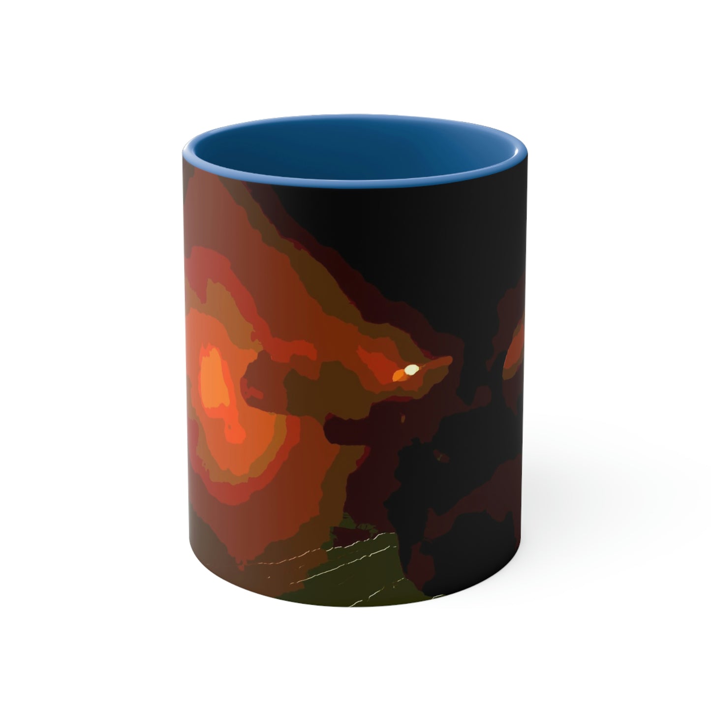 Accent Coffee Mug, 11oz ... Ruger .357 Magnum Early-Morning-Target-Practice ... 'Circa April 2022' ... Original Works ...